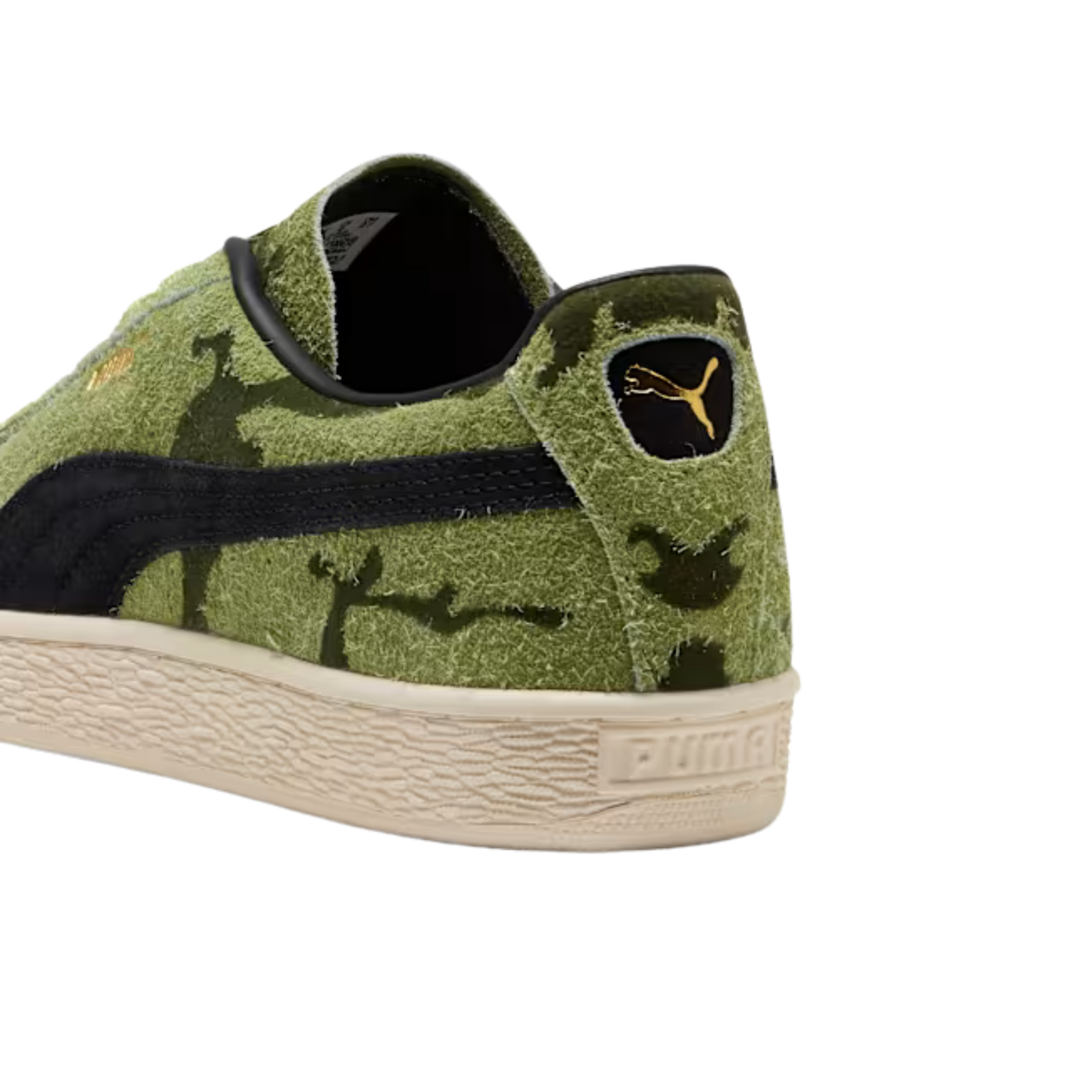 Puma Men Suede Flock Sneakers - Wild Fern Calming Green