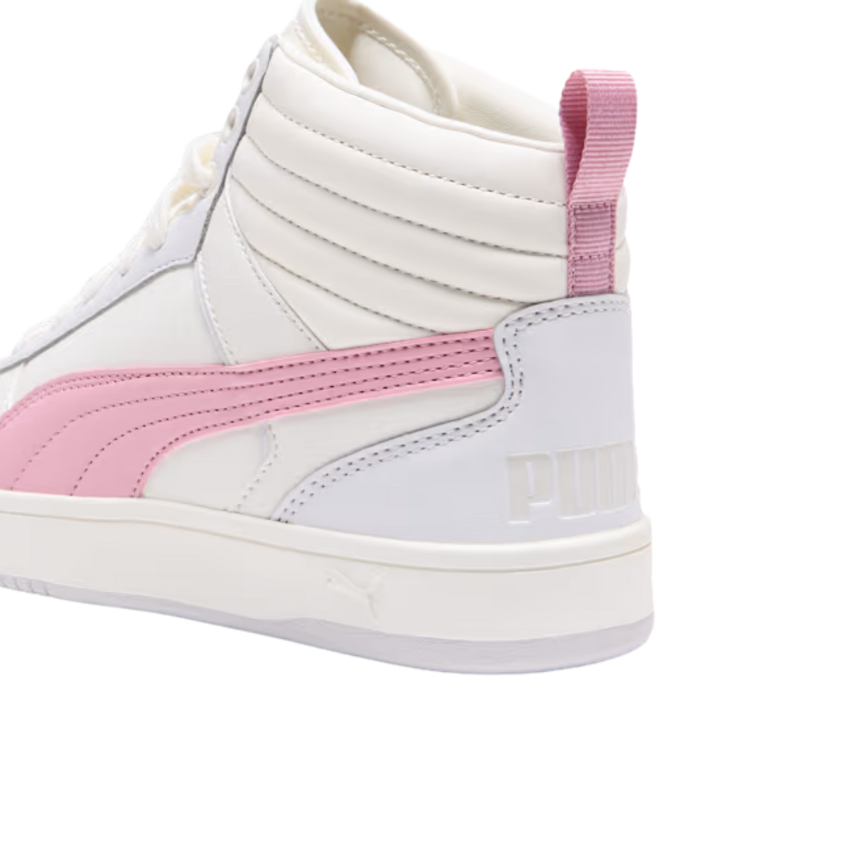 Puma Women Dribble Mid Sneakers - Warm White Poised Pink Feather Gray