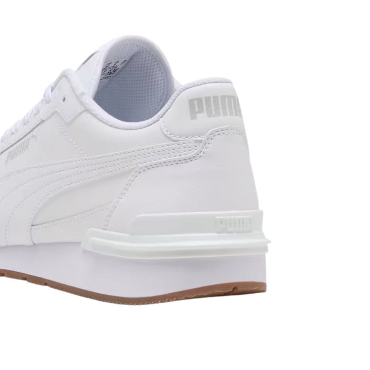 Puma Men ST Runner V4 Leather Sneakers - White Glacial Gray Gum
