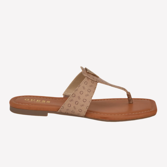 Guess Women Faith Thong Sandals - Brown