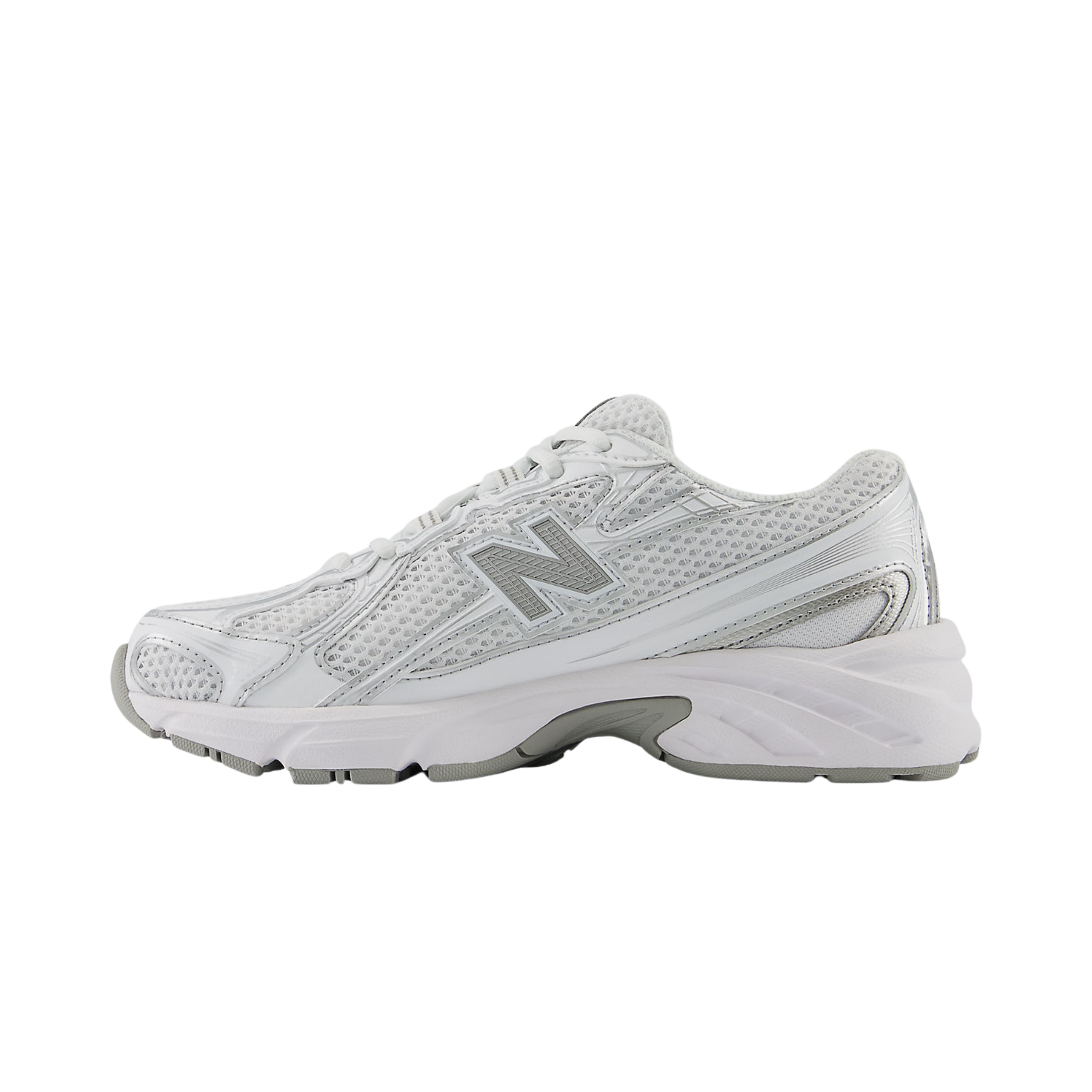 New Balance Big Kids 740 - White Silver Metallic