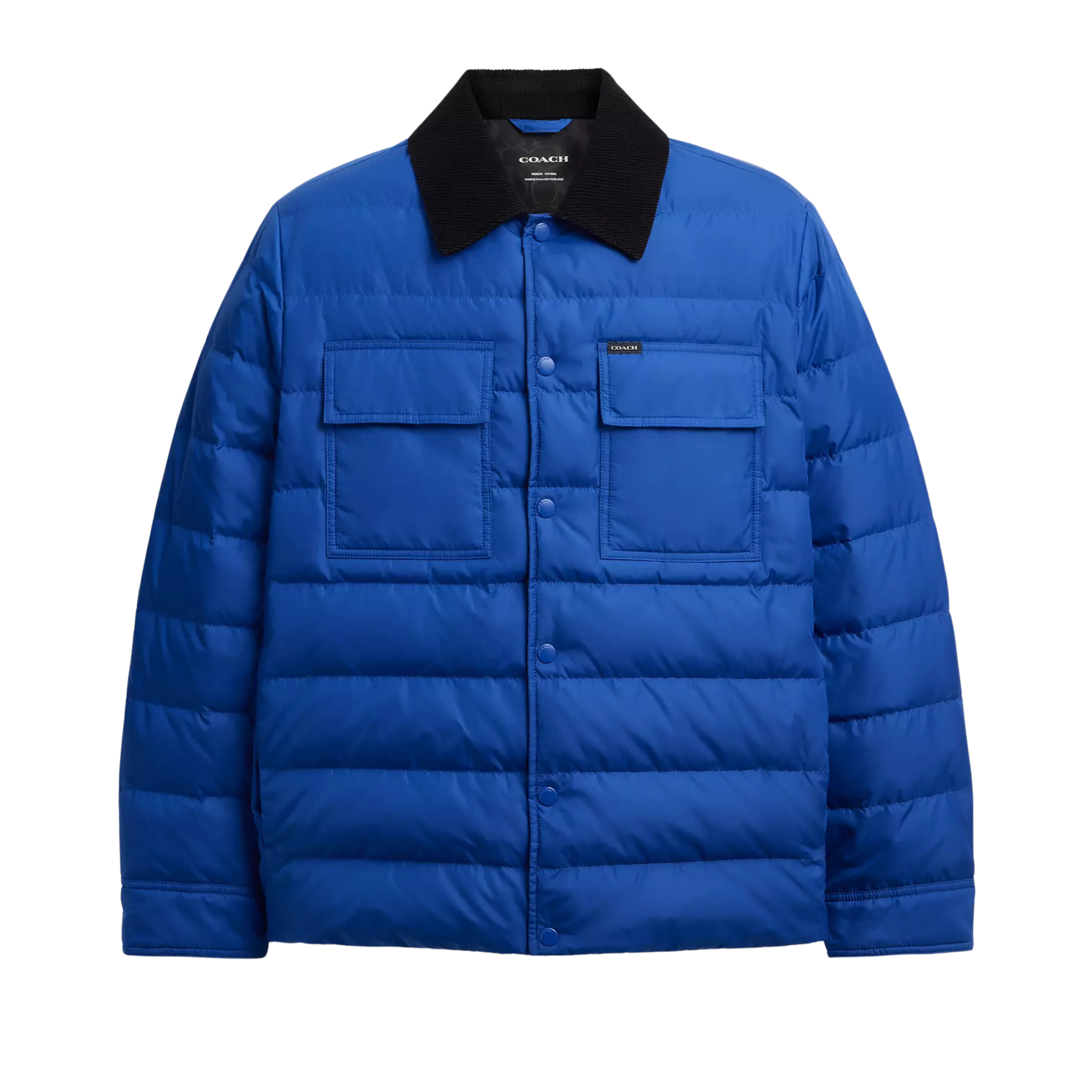 COACH Men Lightweight Shirt Down Jacket - Blue