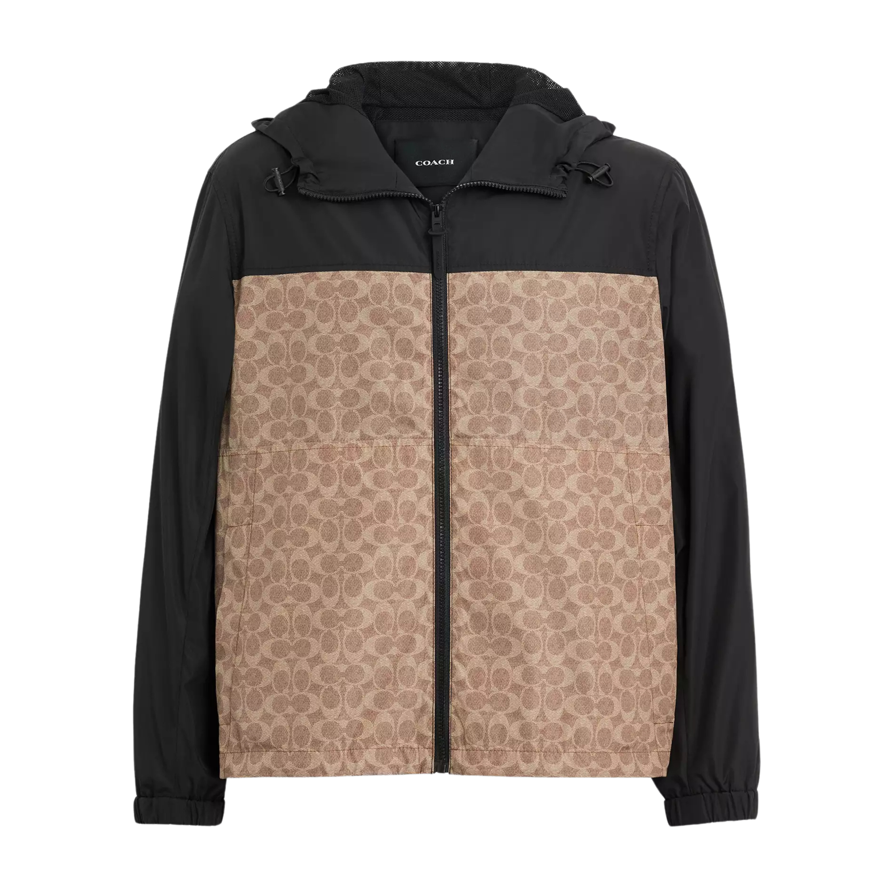COACH Men Full Zip Windbreaker - Tan