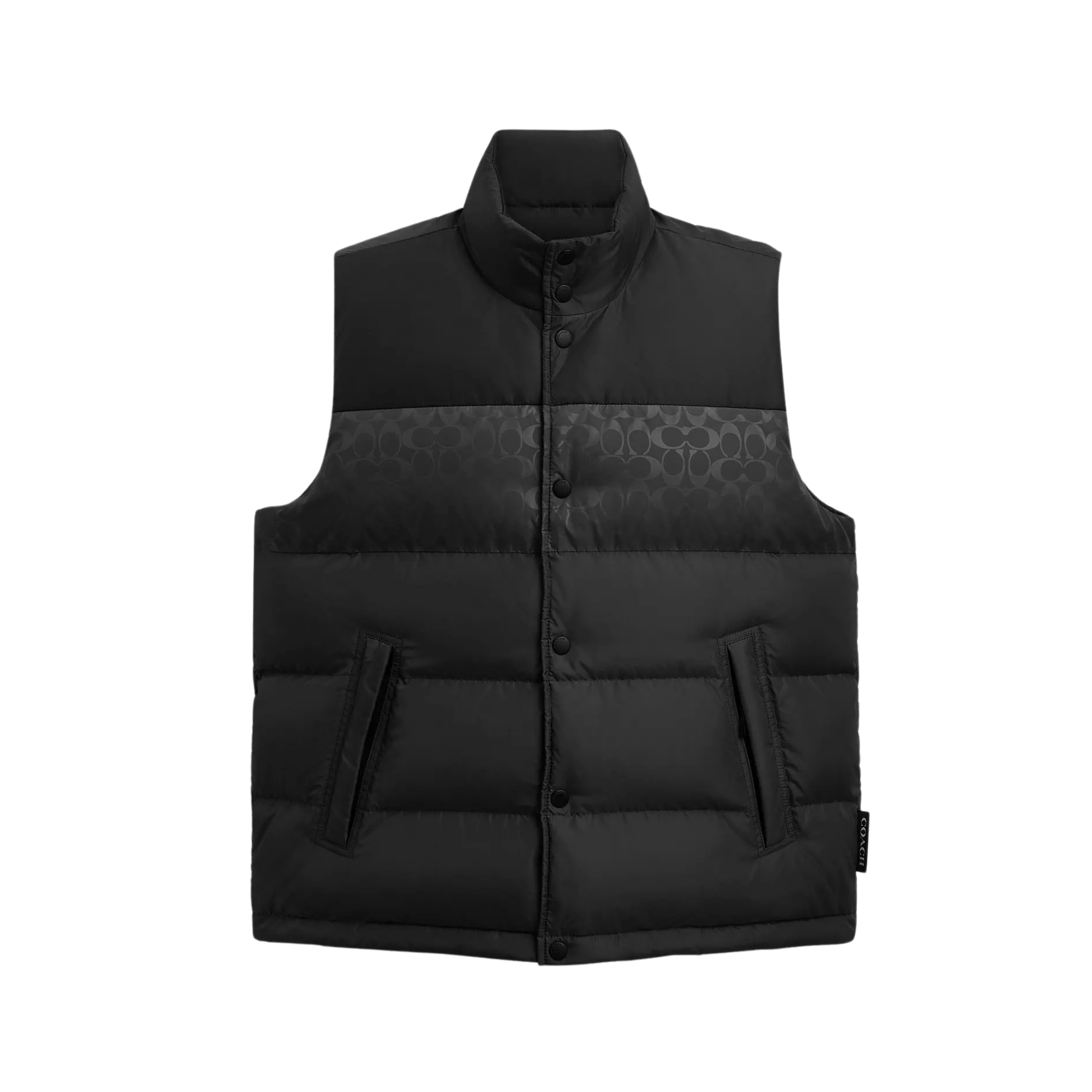 COACH Men Reversible Down Vest - Black
