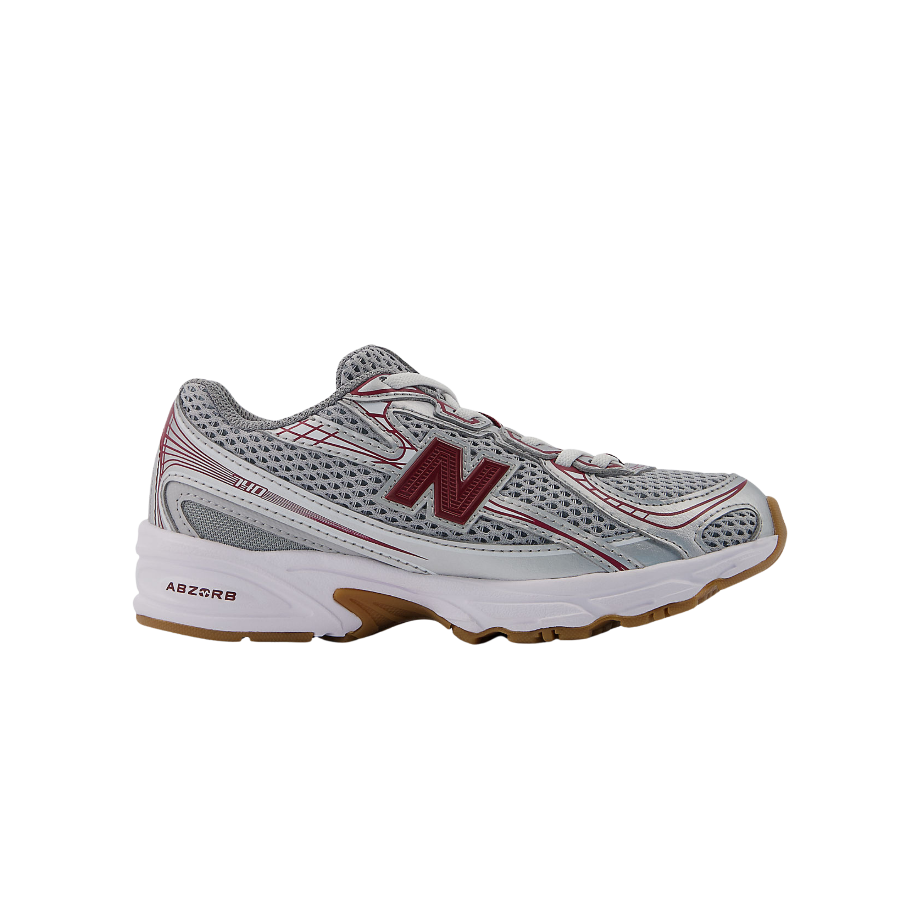 New Balance Kids 740 - Silver Metalic Monarch Burgundy