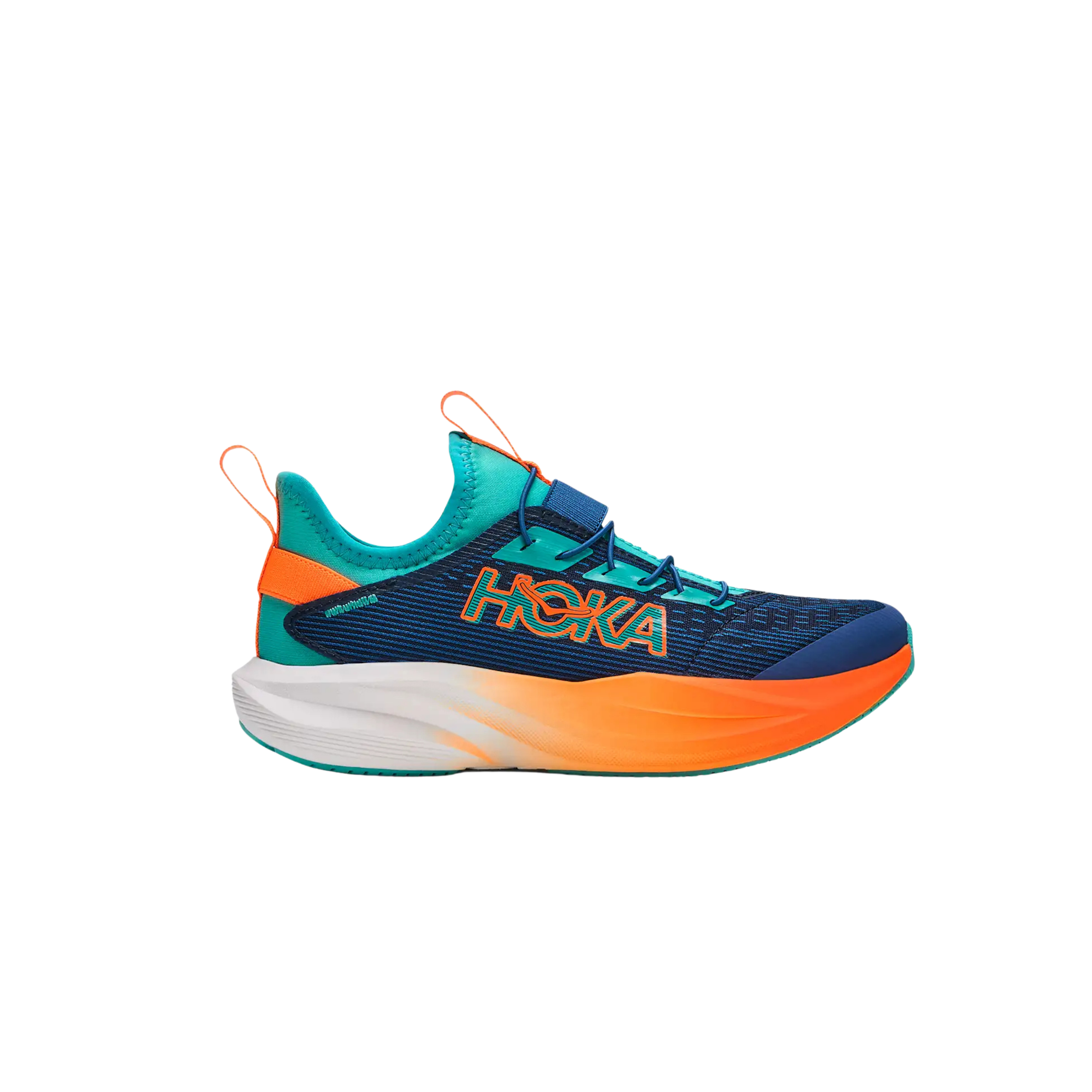 Hoka Kids Mach 7 - Night Glow Blue Neon Tangerine