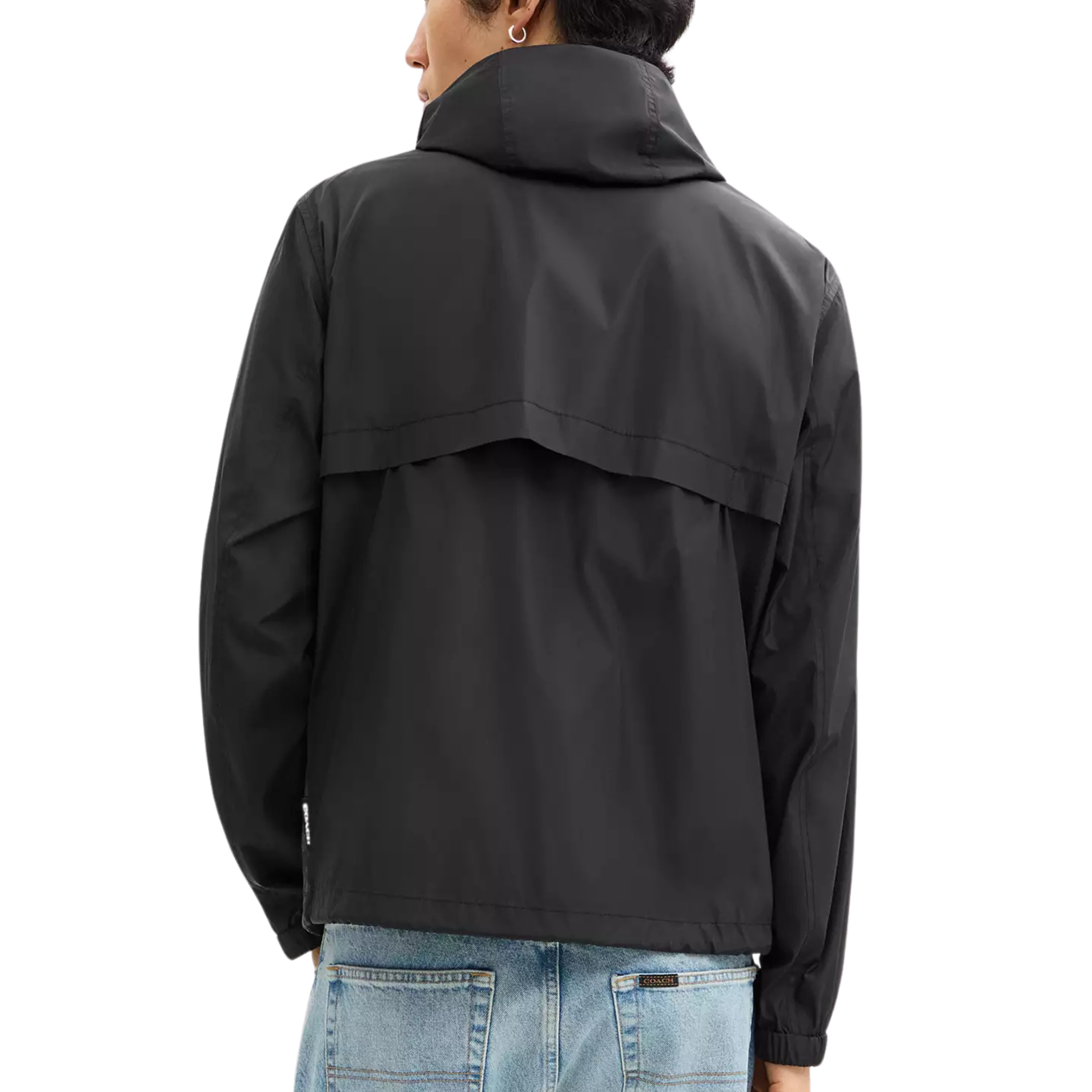 COACH Men Full Zip Windbreaker - Charcoal