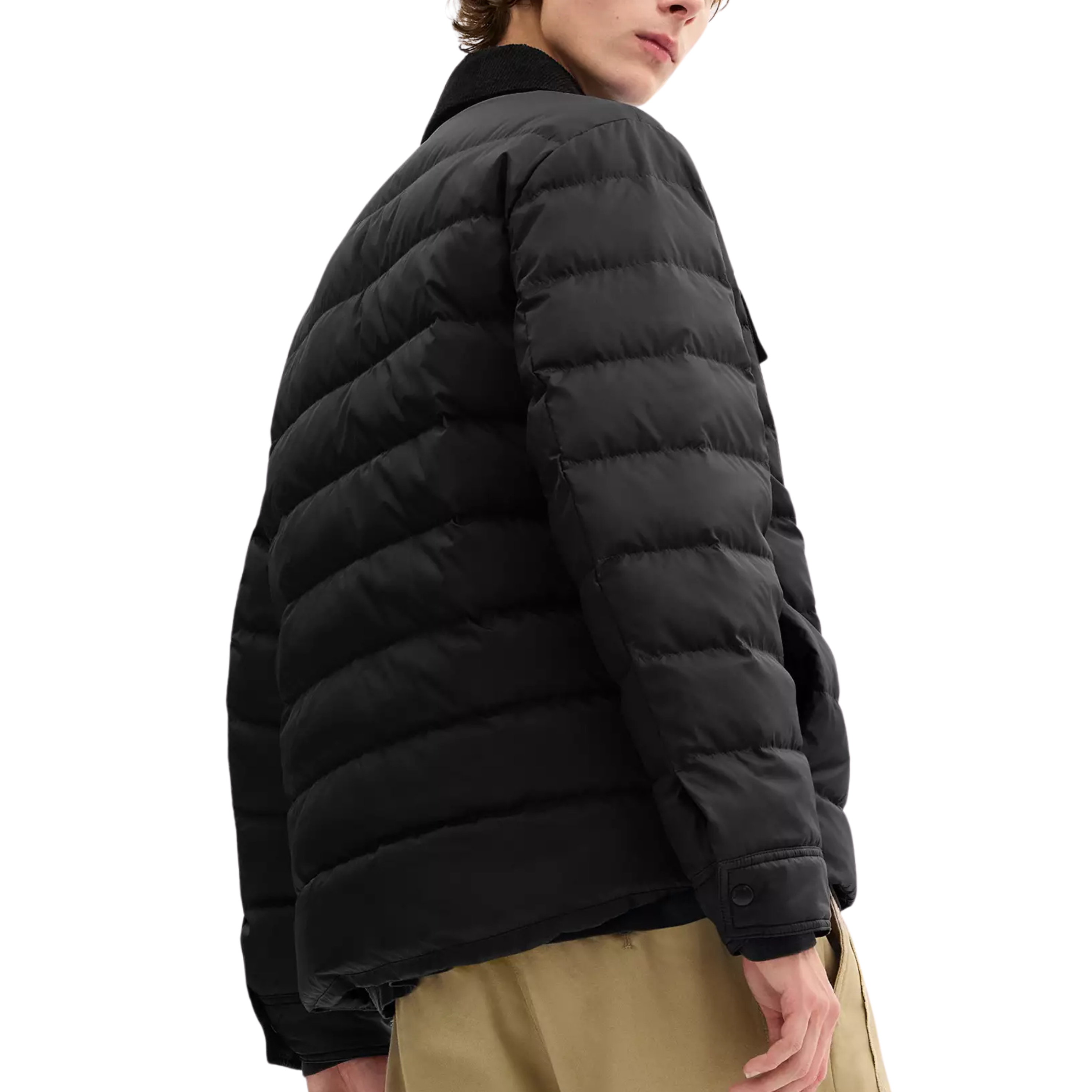 COACH Men Lightweight Shirt Down Jacket - Black
