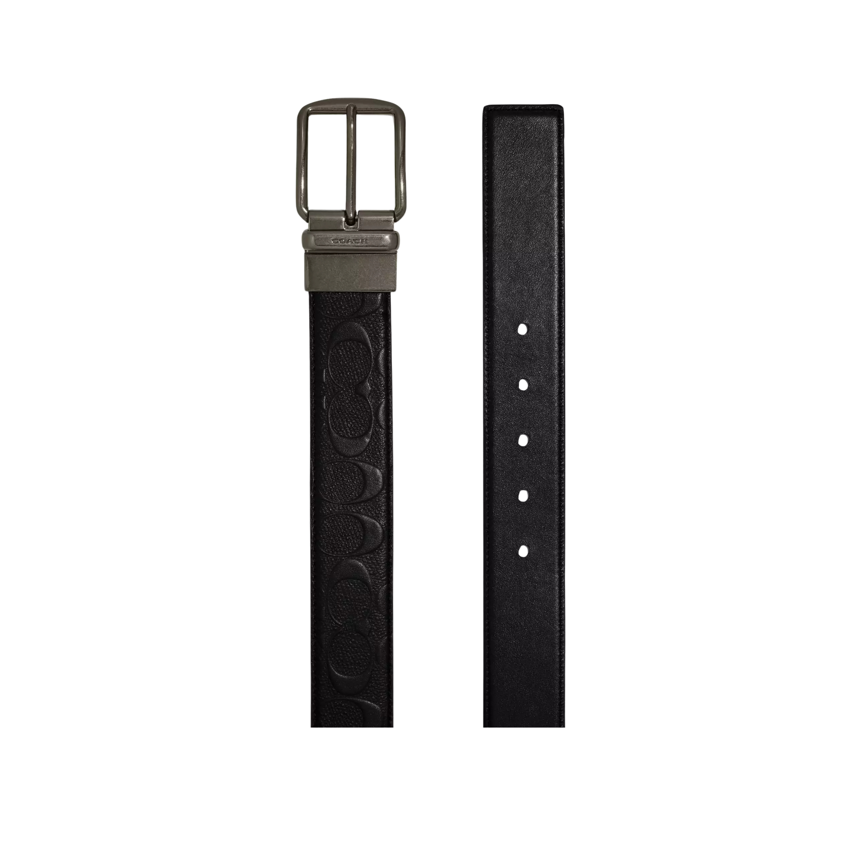 COACH Men Harness Buckle Cut-To-Size Reversible Belt 38 Mm - Black