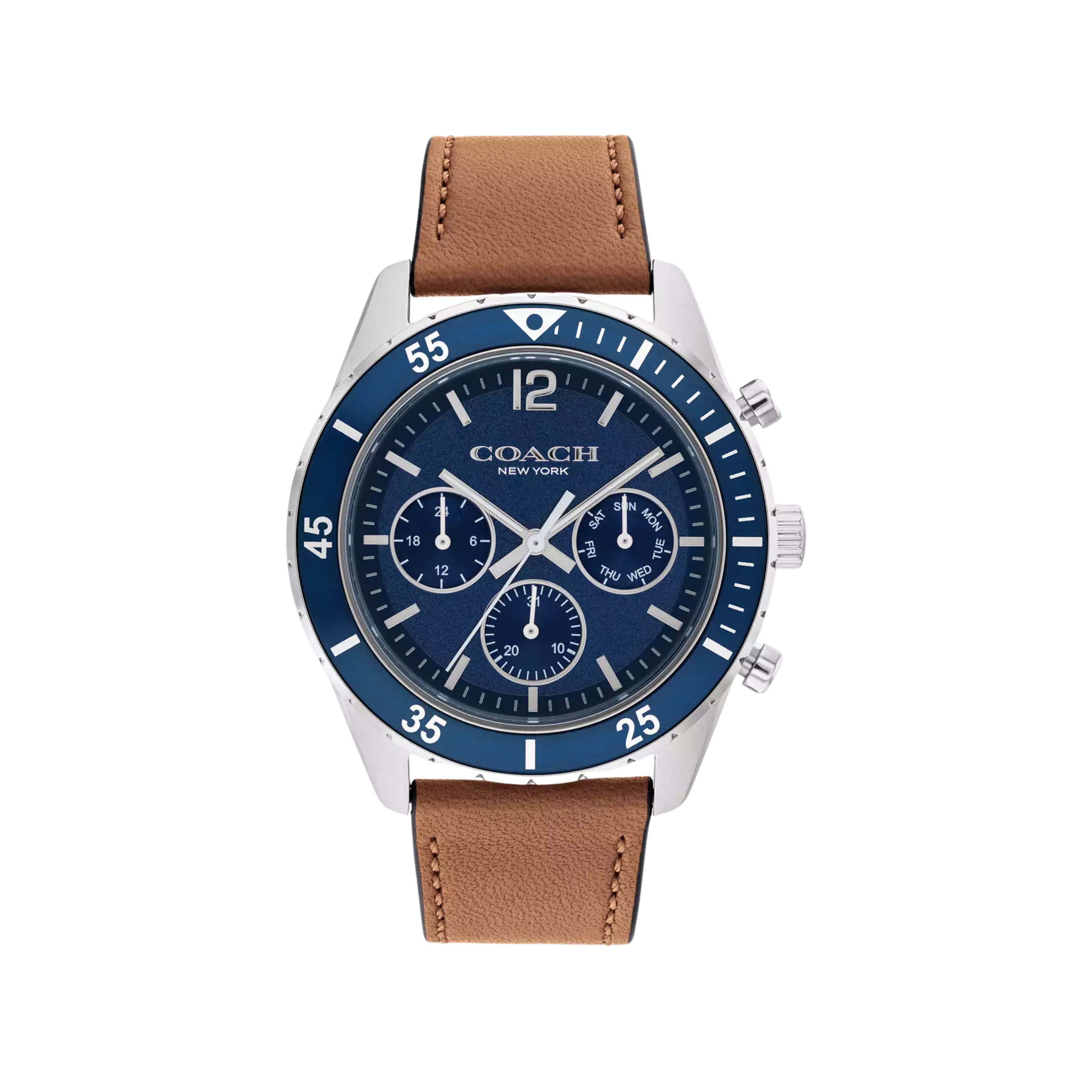 COACH Men Cole Watch 44 Mm - Saddle