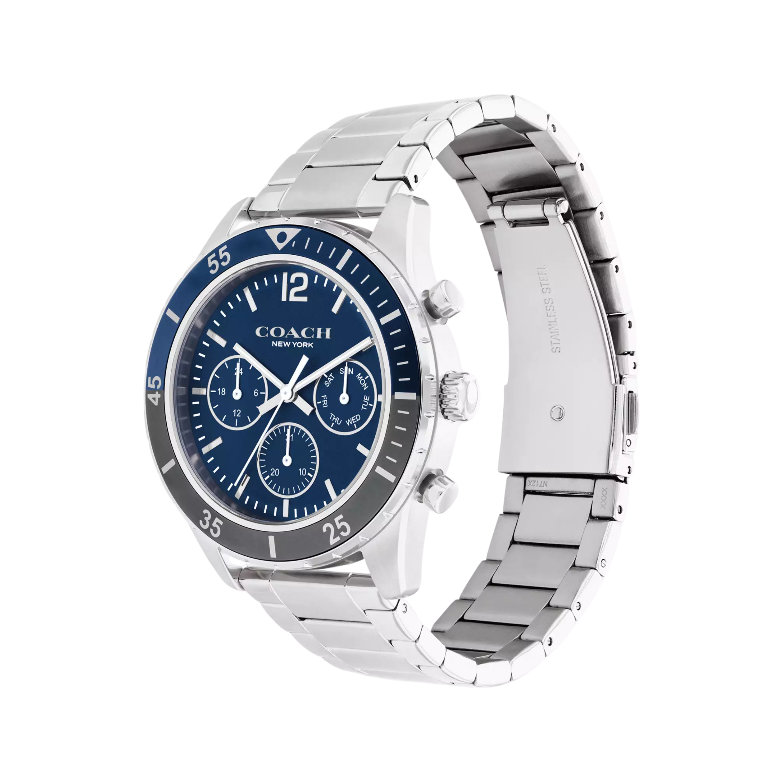 COACH Men Cole Watch 44 Mm - Stainless Steel