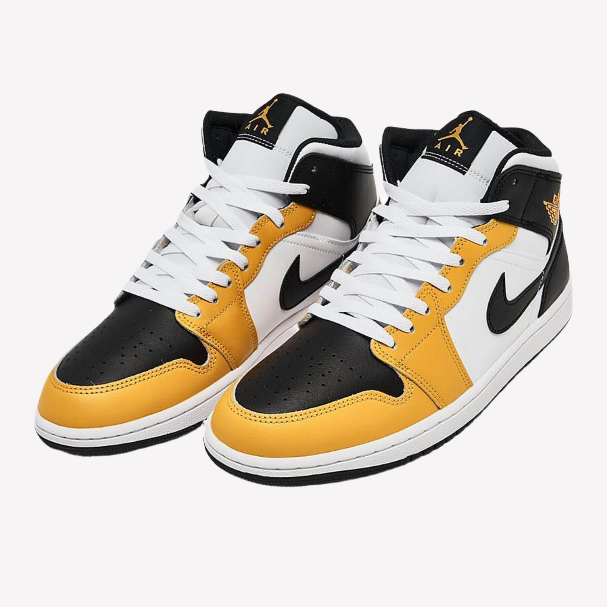 Nike Men s Air Jordan Retro 1 Mid Black Yellow MR Shoes Accessories