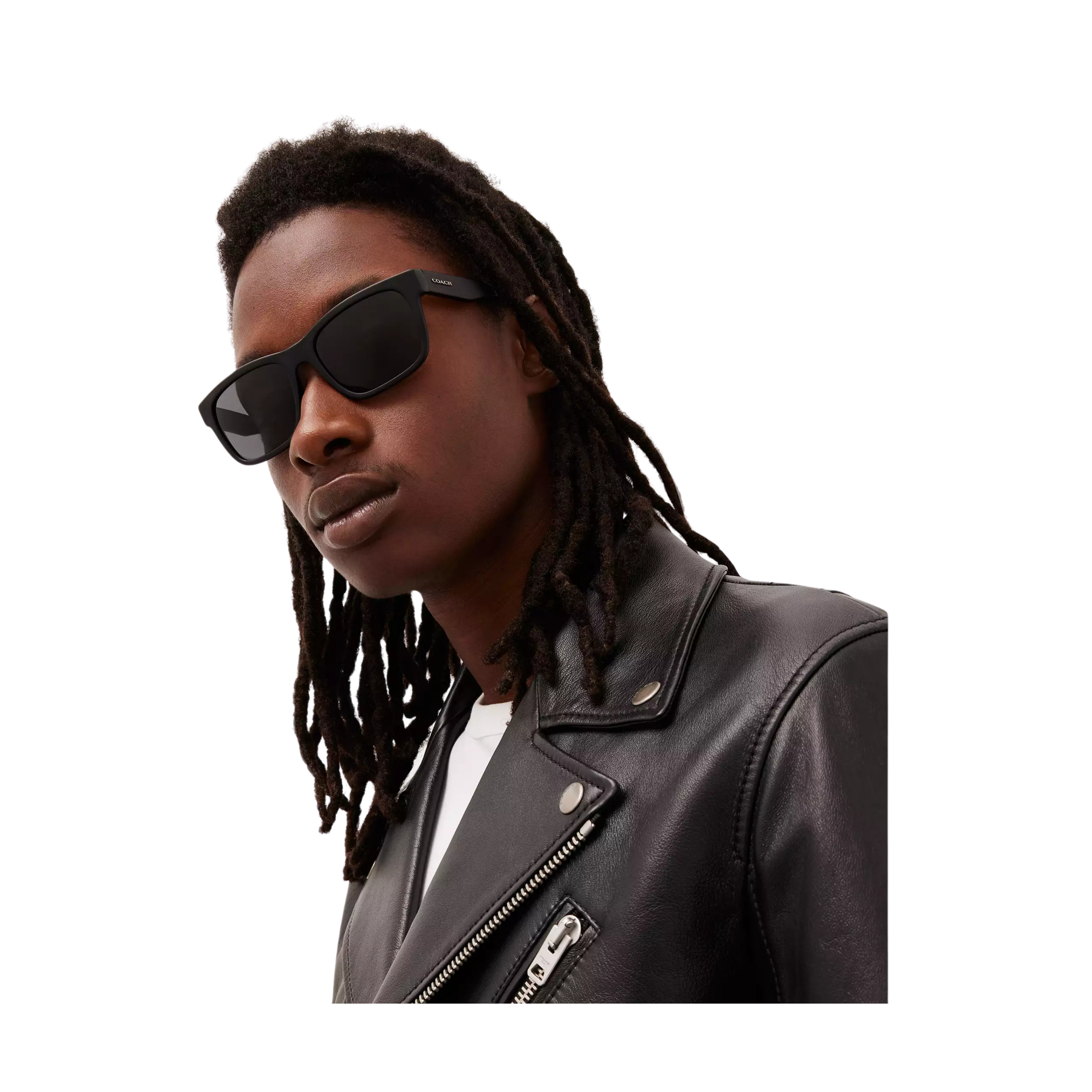 COACH Men Square Frame Sunglasses - Matte Black