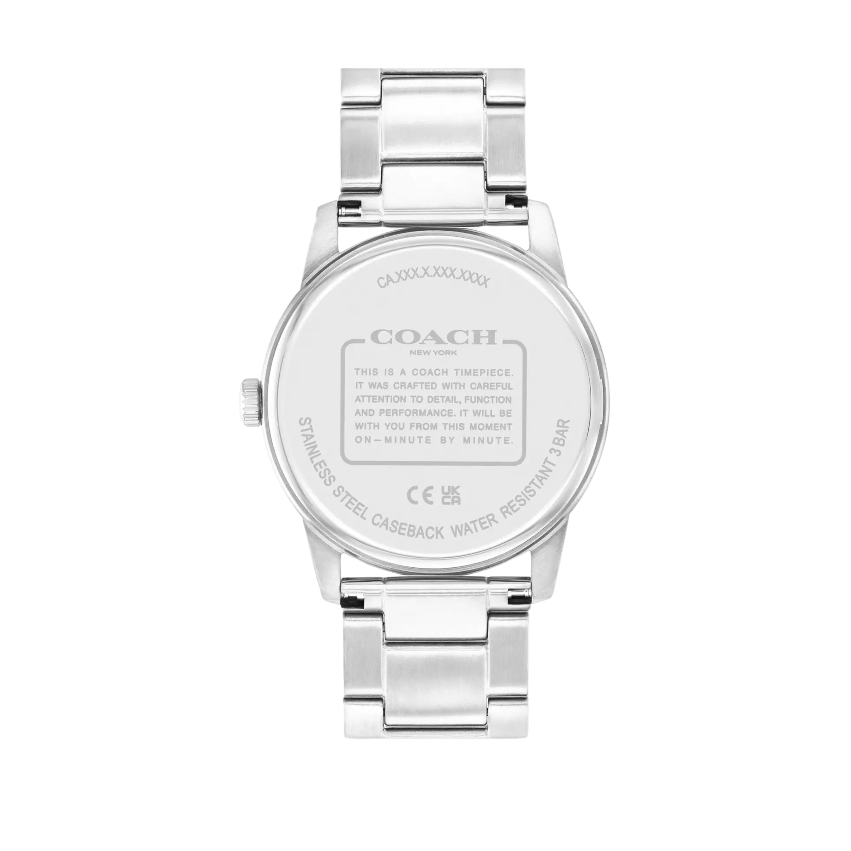 COACH Men Keane Watch Gift Set 39 Mm - Stainless Steel Saddle