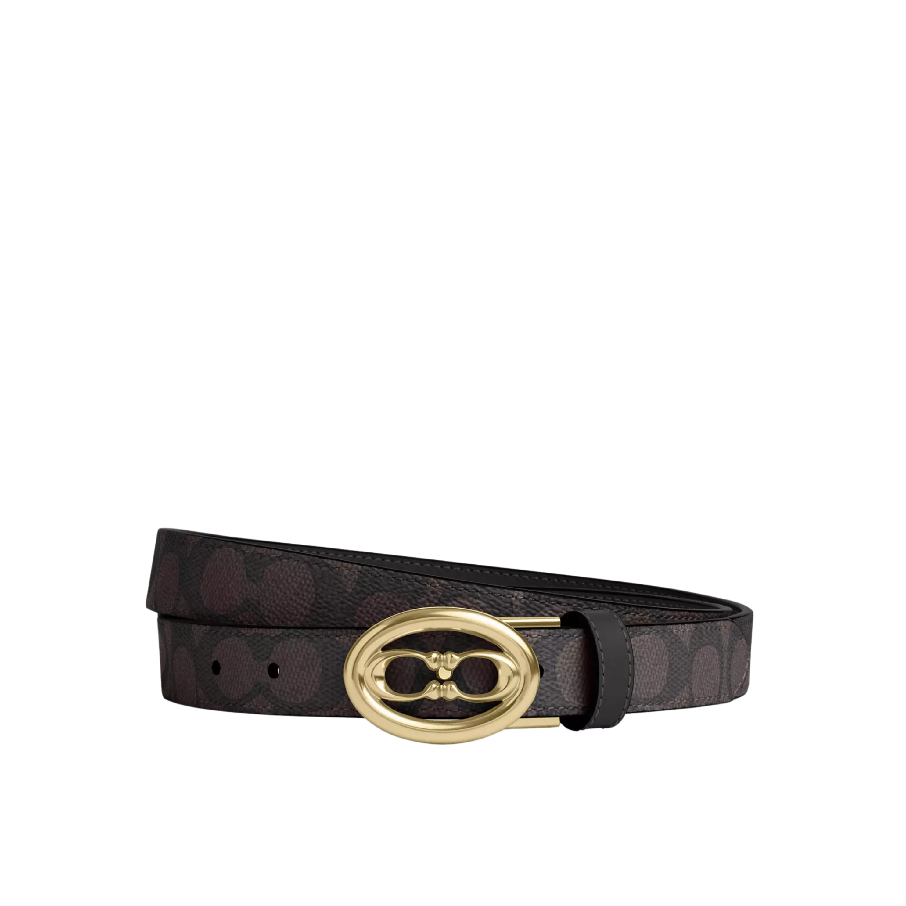 COACH Women Buckle Cut To Size Belt 25 Mm - Gold Walnut Black
