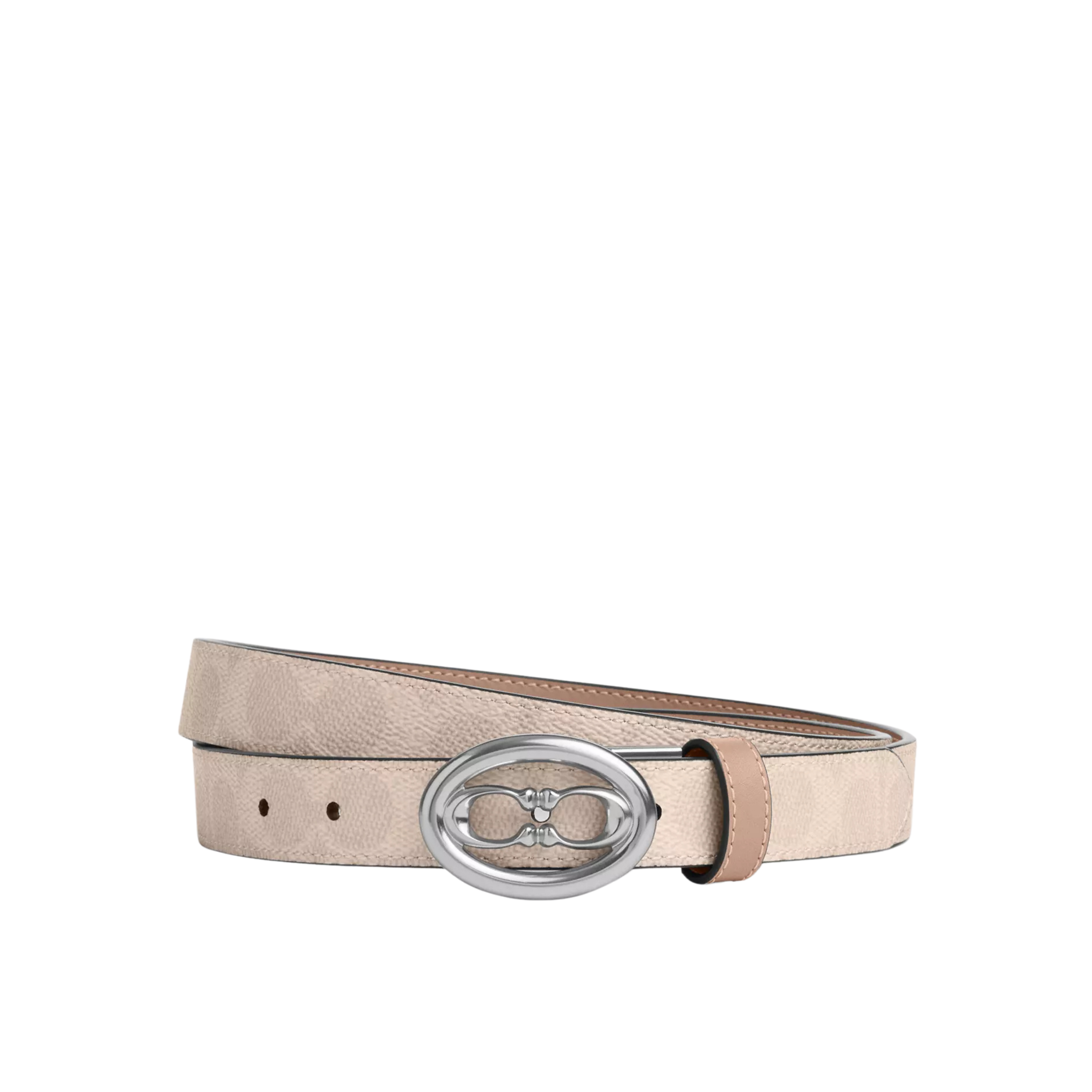COACH Women Buckle Cut To Size Belt 25 Mm - Silver Sand Taupe