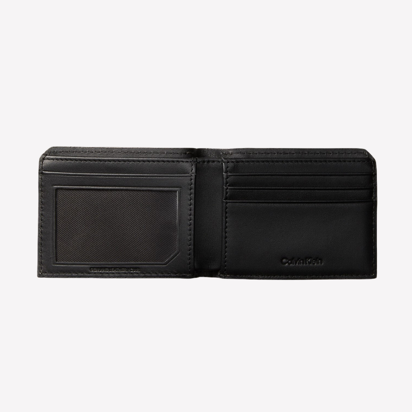 Calvin Klein Saffiano Leather Slim Wallet - Black