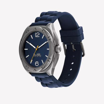 Coach Men Flip Watch - Navy