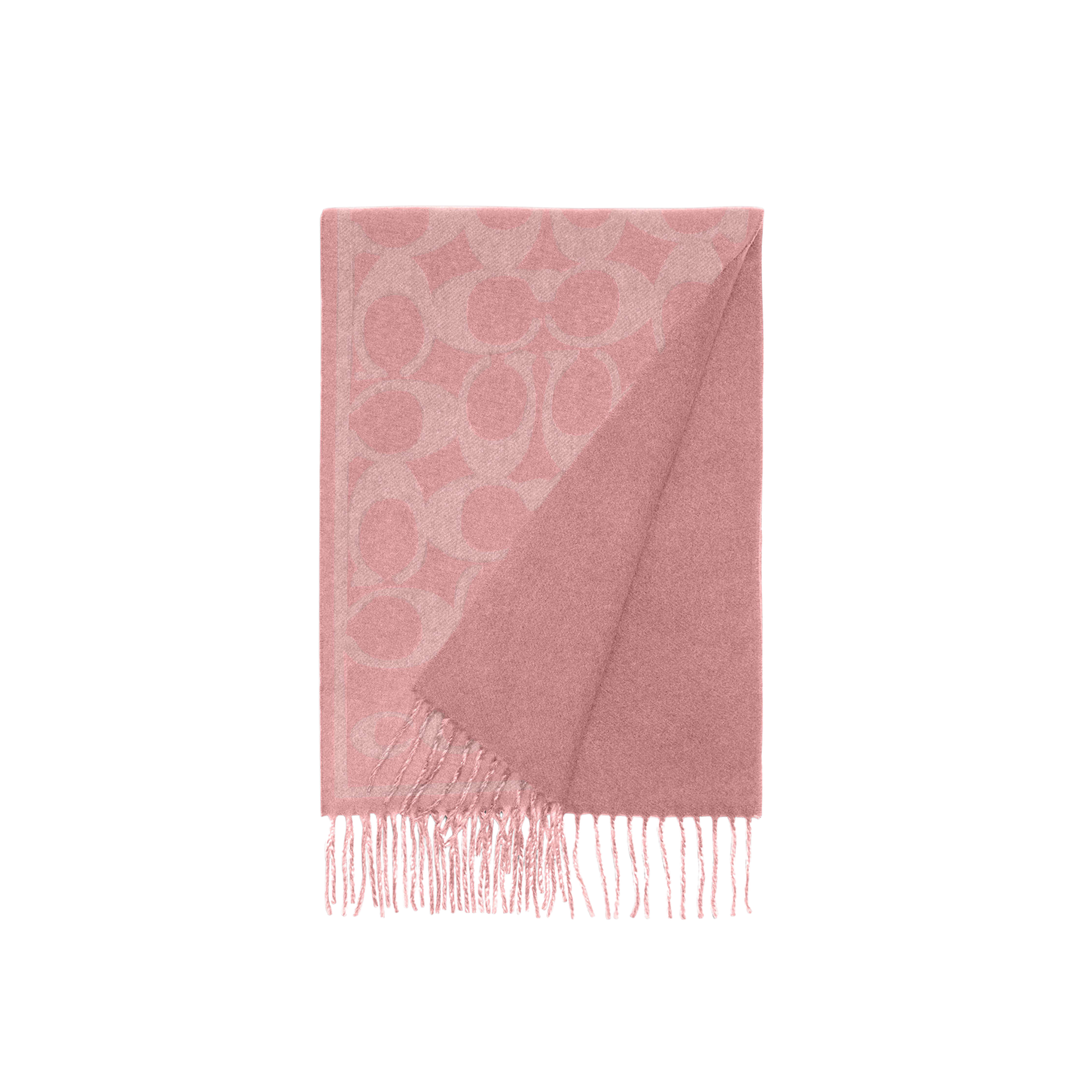 Coach Reversible Signature Cashmere Muffler - True Pink