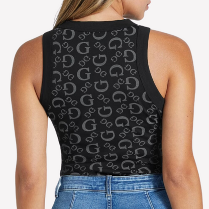 Guess Women Bex Logo Tank - Black