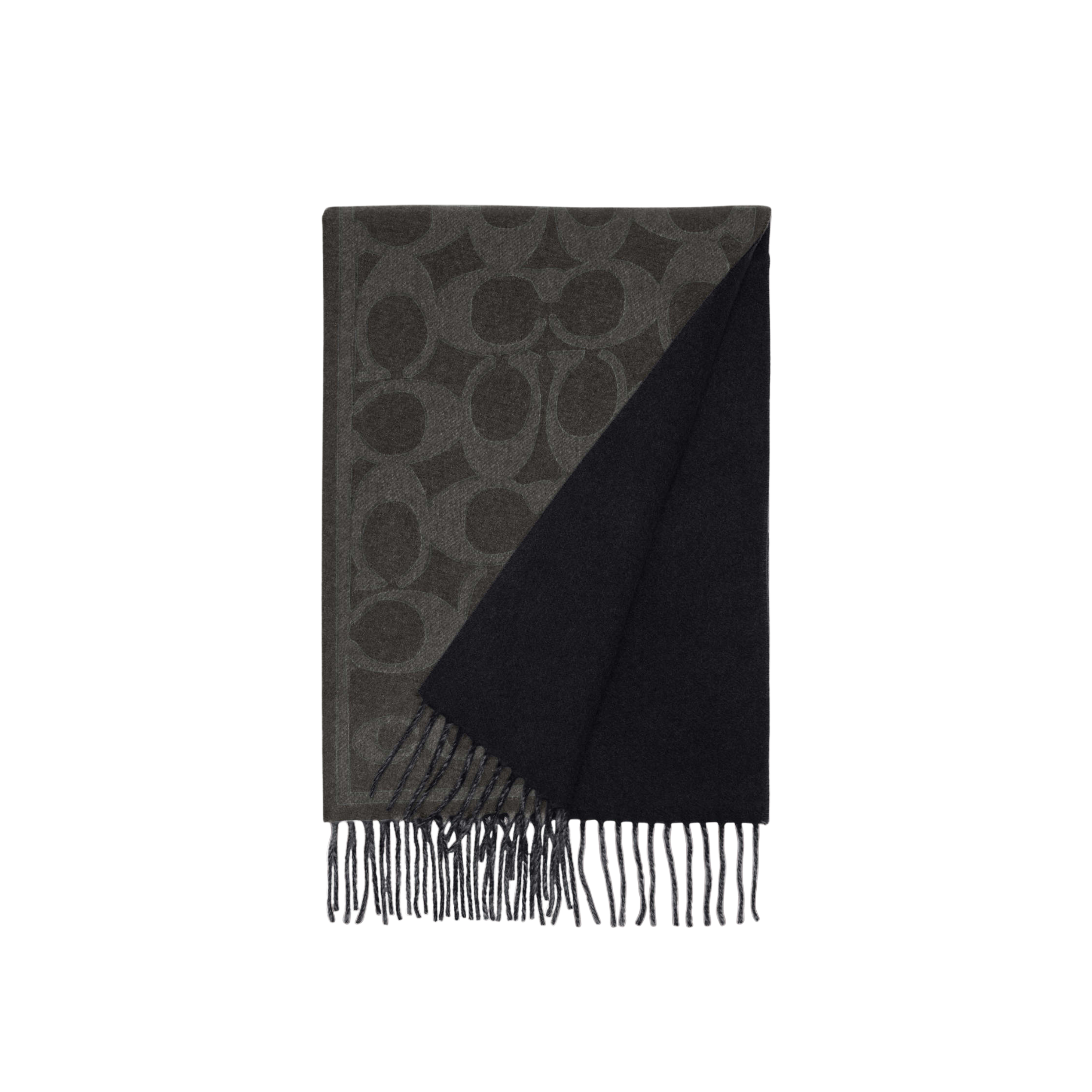 Coach Reversible Signature Cashmere Muffler - Black