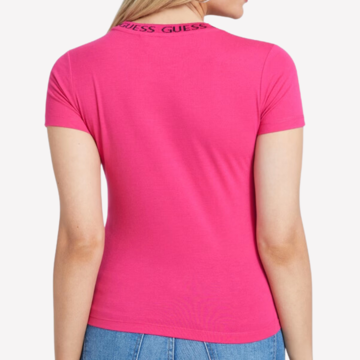 Guess Women Eddie Logo Tee - Pink