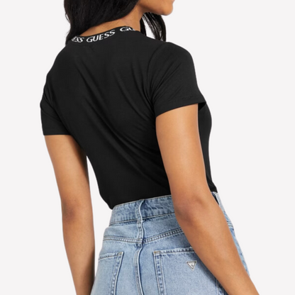 Guess Women Eddie Logo Tee - Black