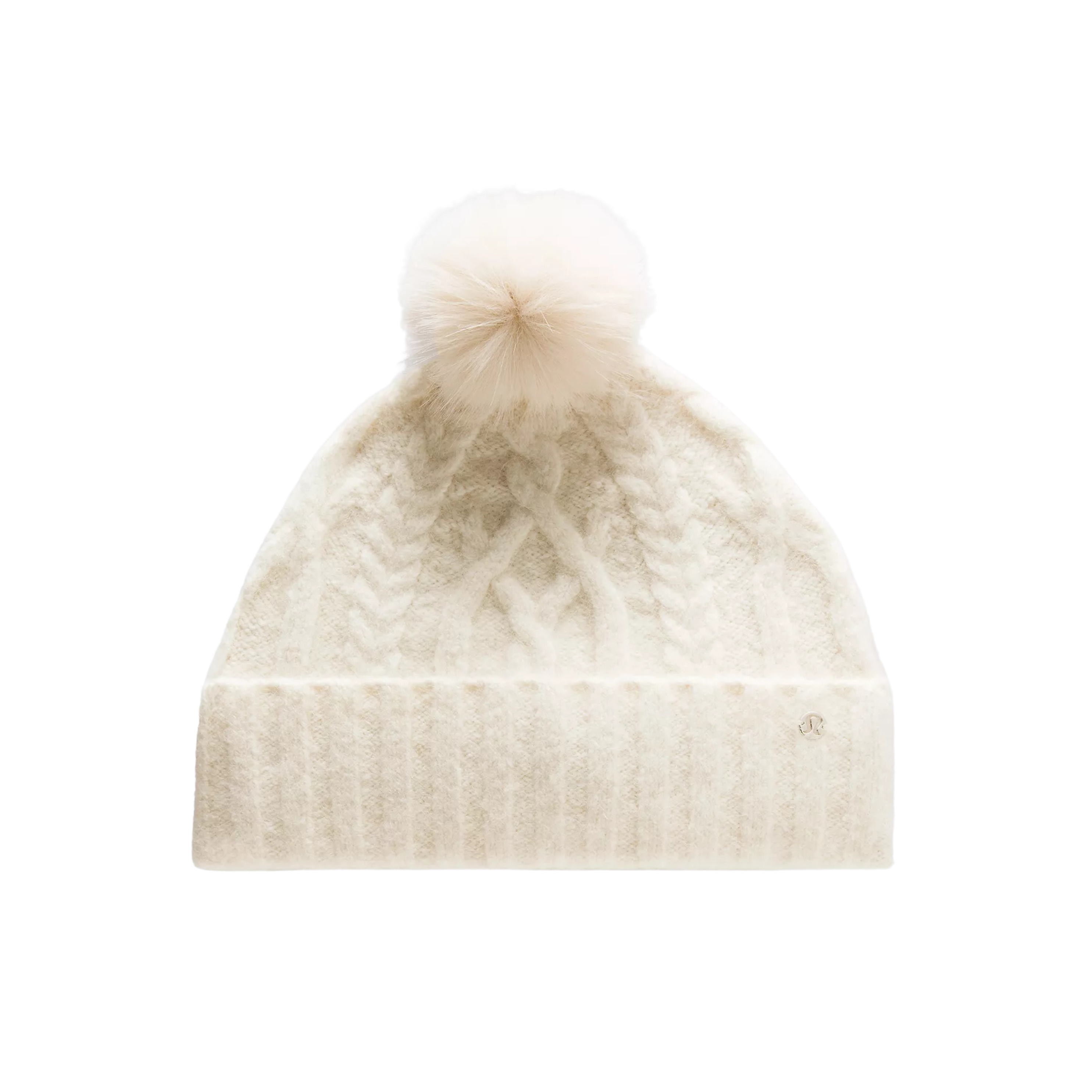 Lululemon Alpaca Wool-Blend Cable-Knit Pom Beanie - Light Ivory