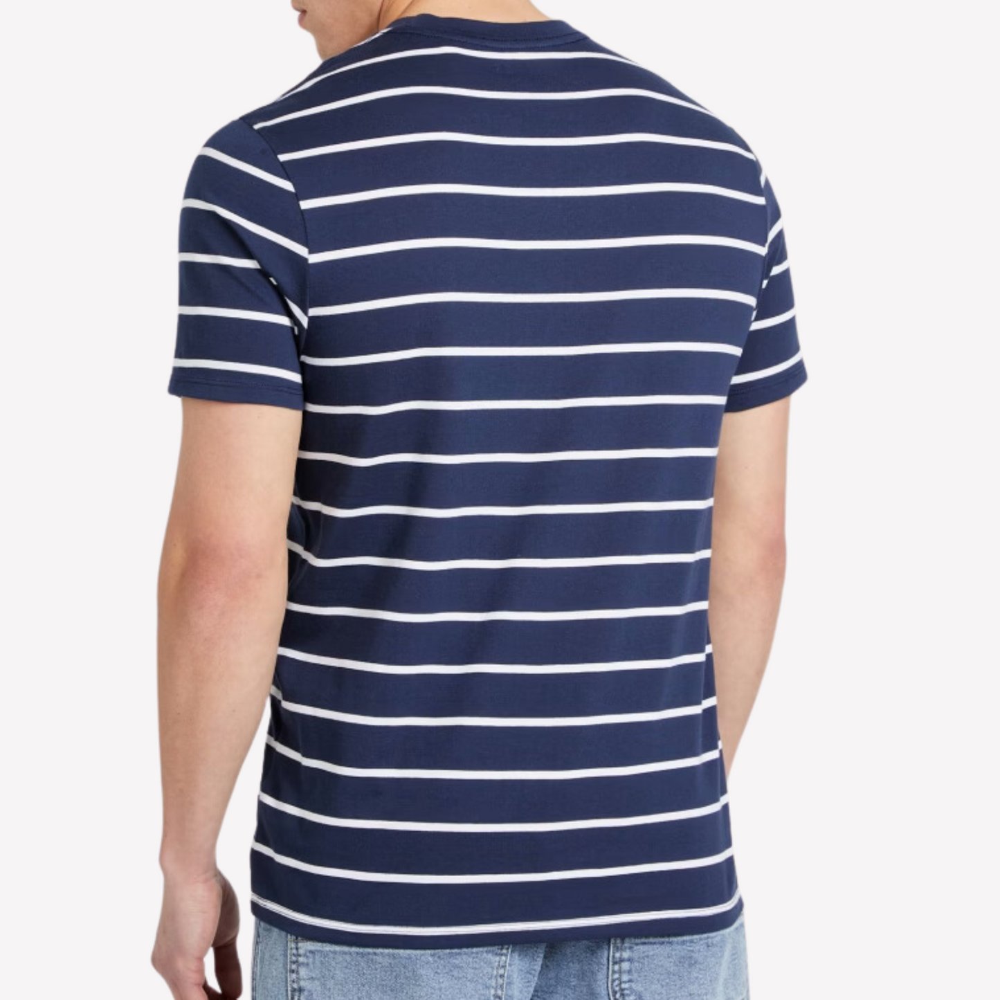 Guess Men Larry Striped Tee - Blue