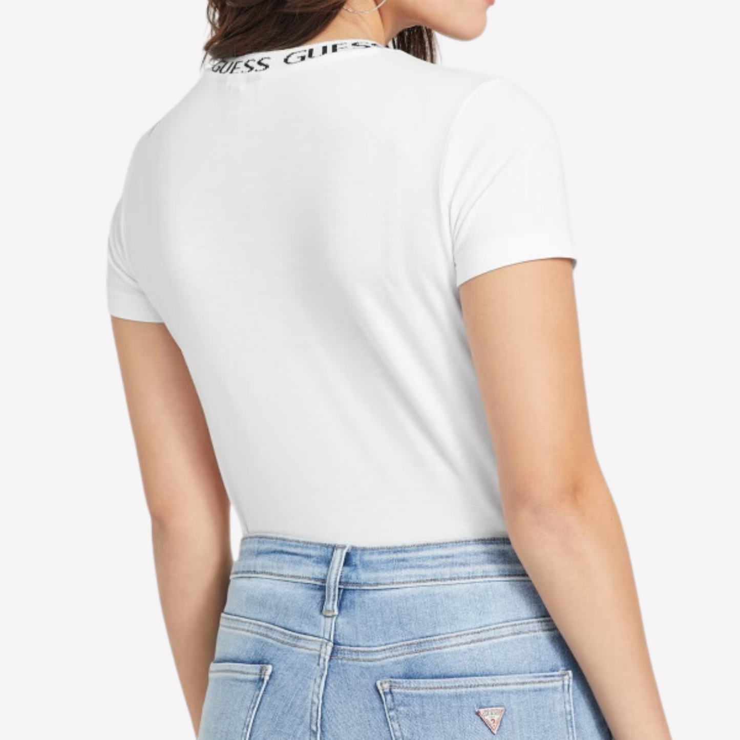 Guess Women Eddie Logo Tee - White