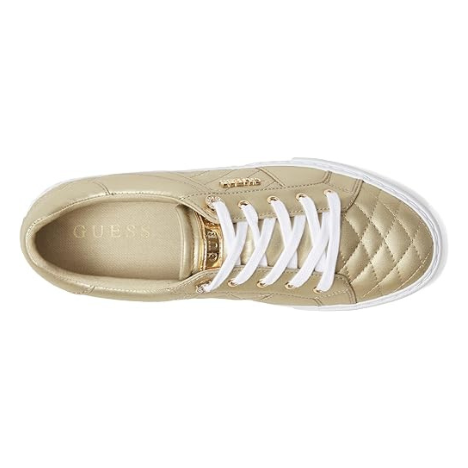 Guess sneakers black and gold hotsell
