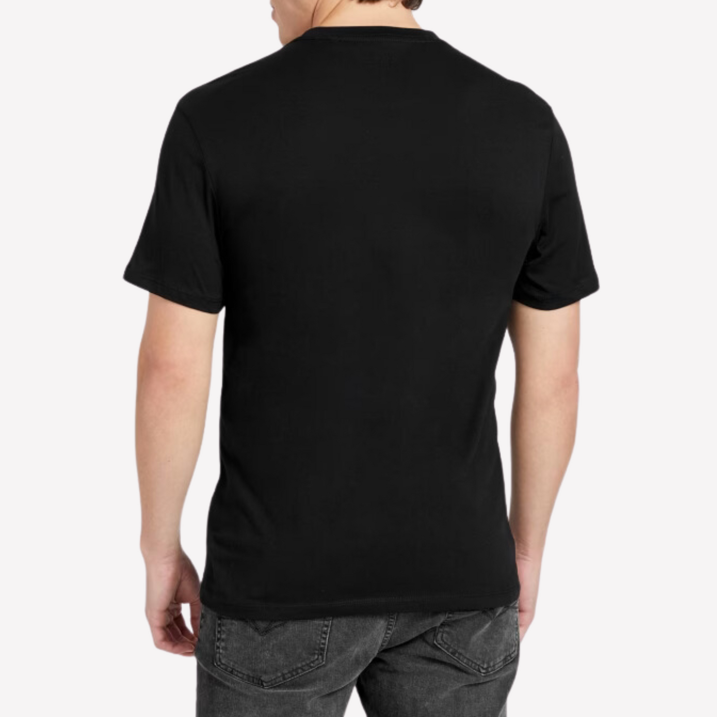 Guess Men Flynt Embossed Logo Tee - Black