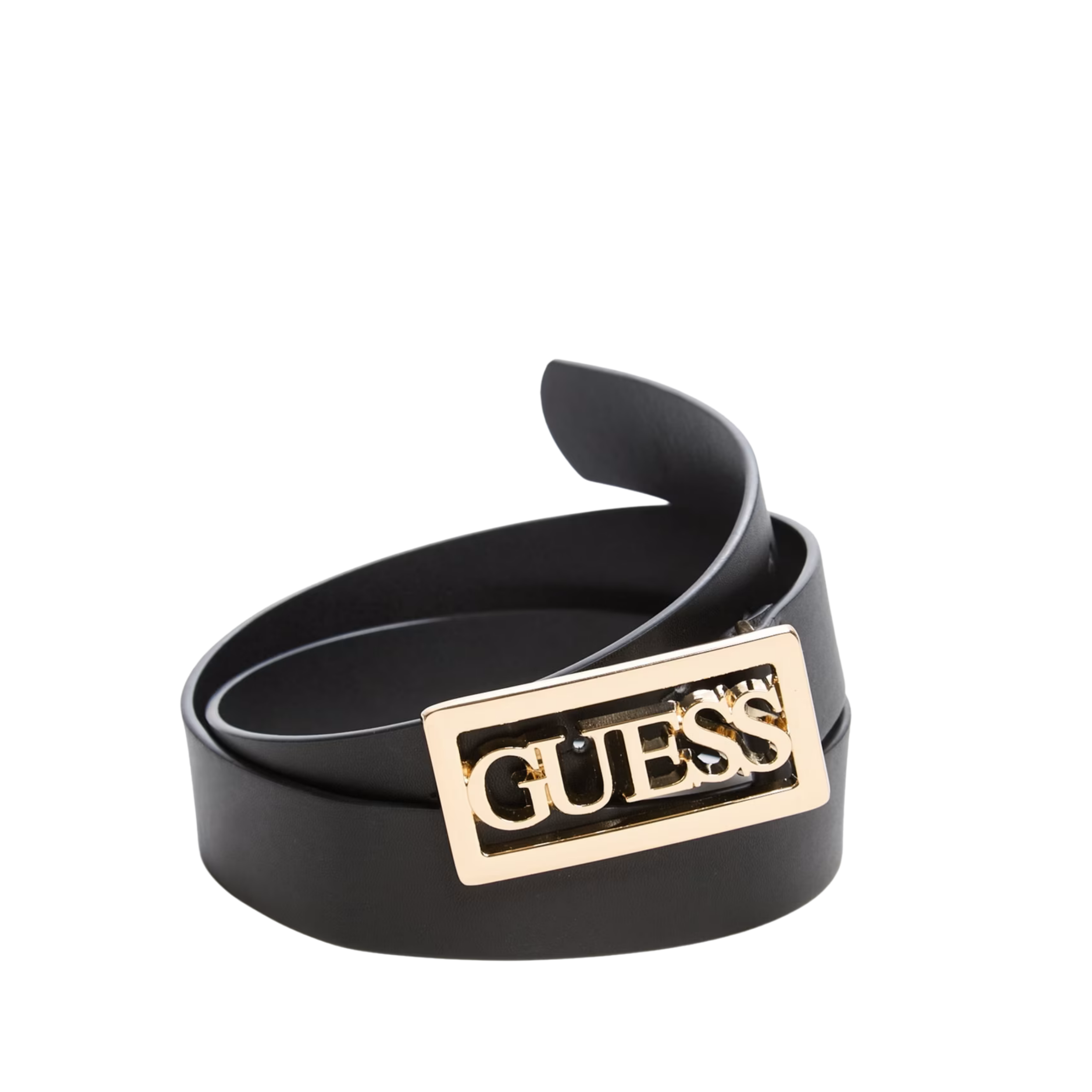 Guess Women Cutout Logo Plaque Belt - Black