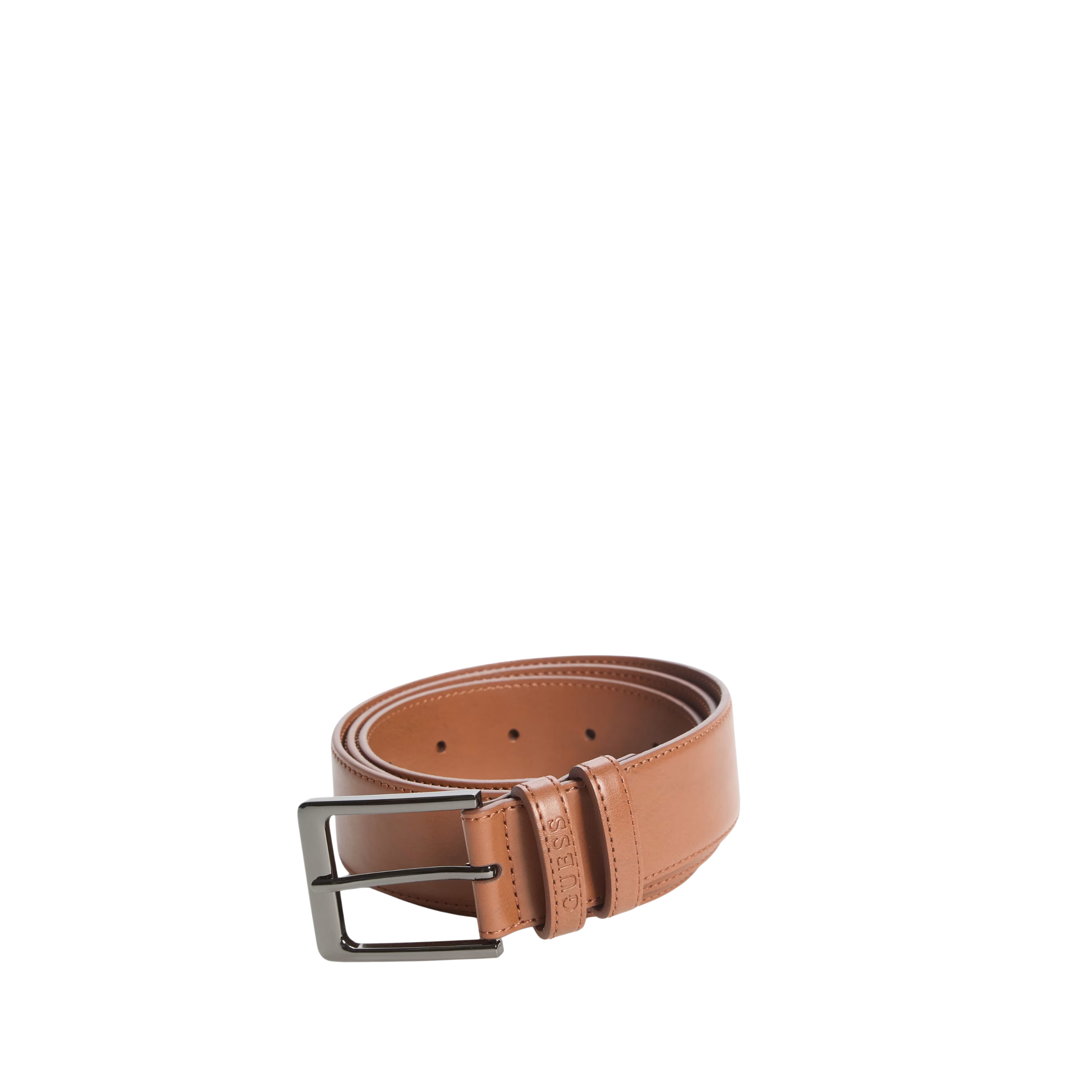Guess Men Theo Faux-Leather Belt - Brown