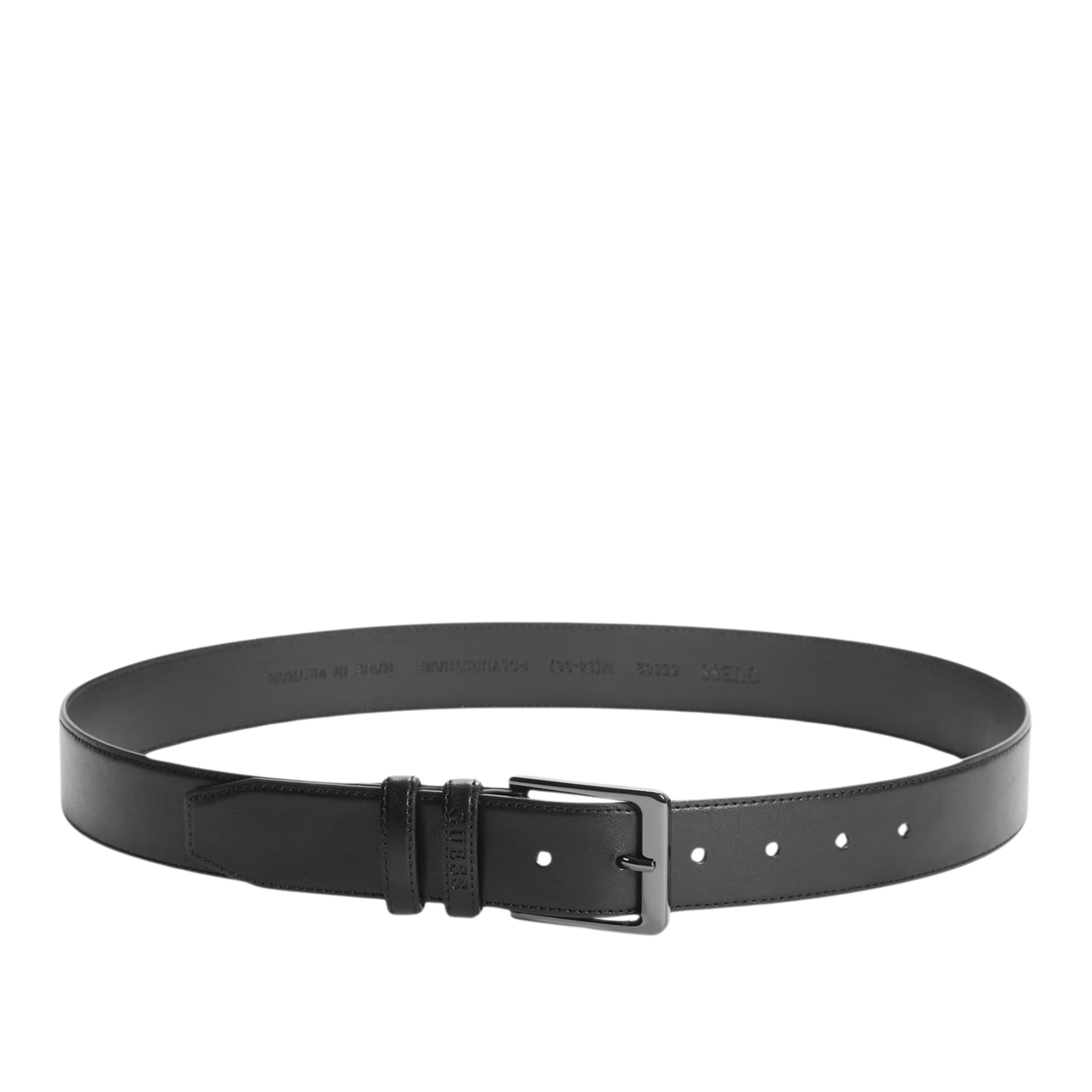 Guess Men Theo Faux-Leather Belt - Black