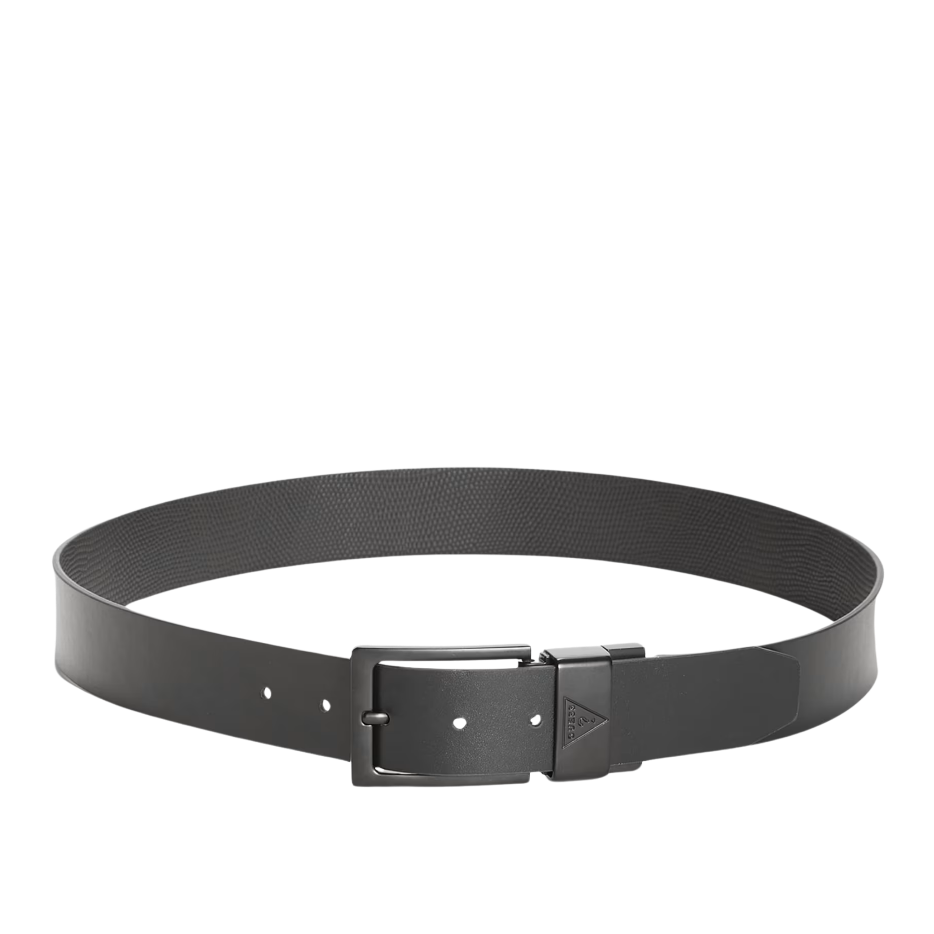 Guess Men Reversible Snakeskin-Embossed Belt - Black