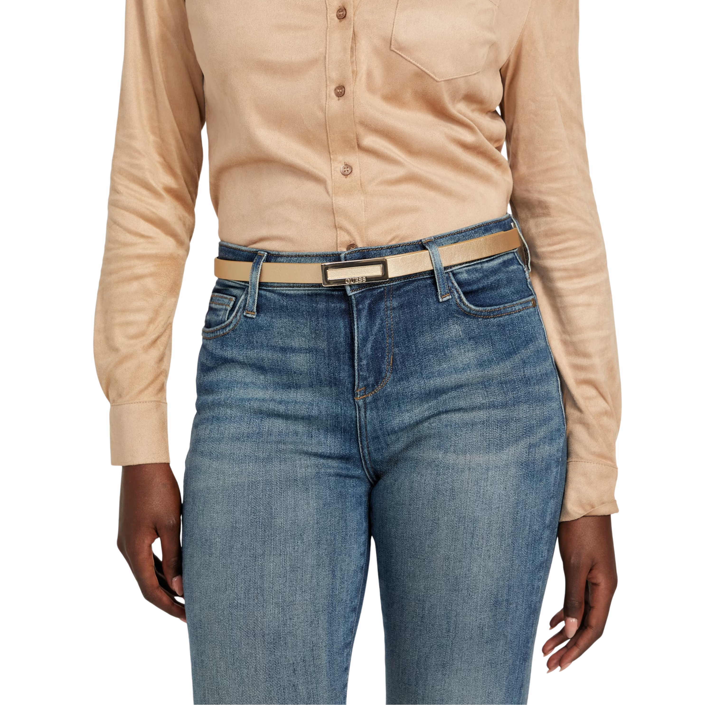 Guess Women Skinny Faux-Leather Belt 2 Pack - Multiple Colors