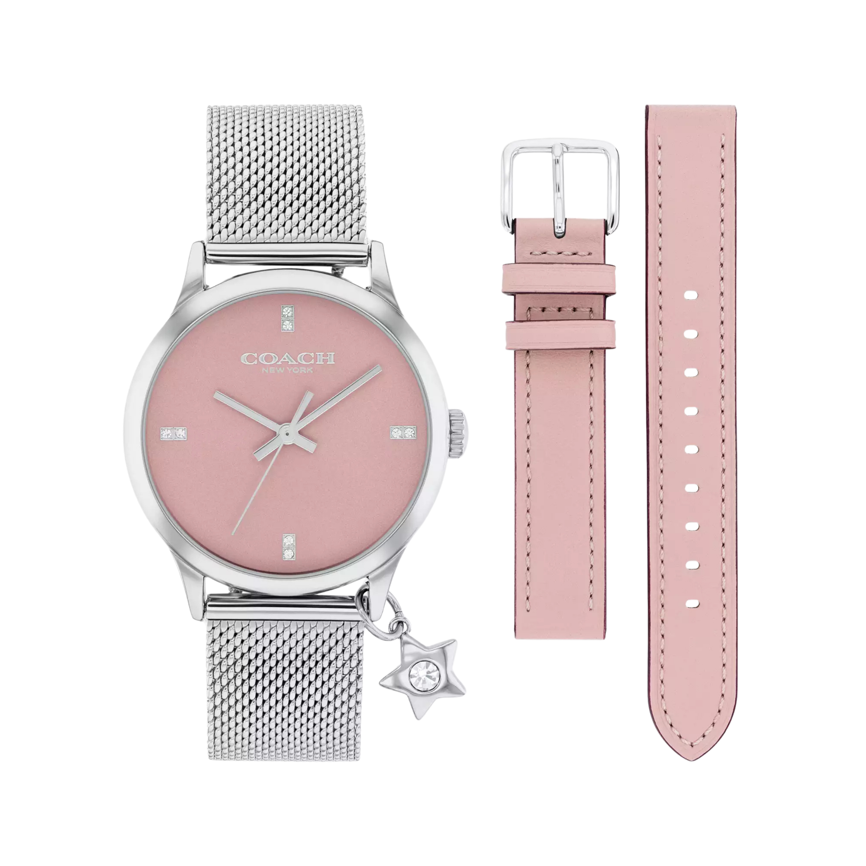 COACH Women Ruby Watch Gift Set 32 Mm - Stainless Steel Blush