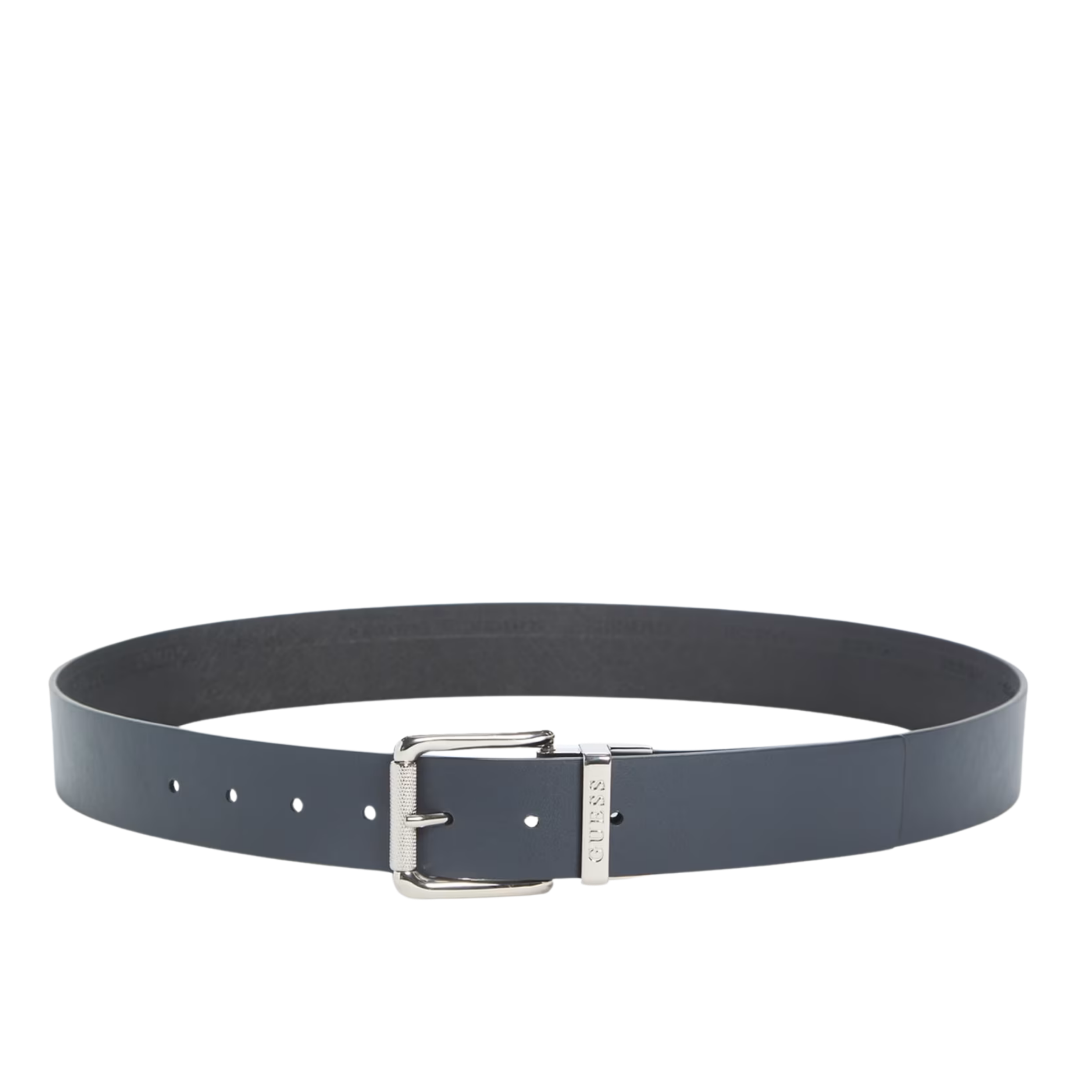 Guess Men Black and Navy Blue Reversible Belt - Black