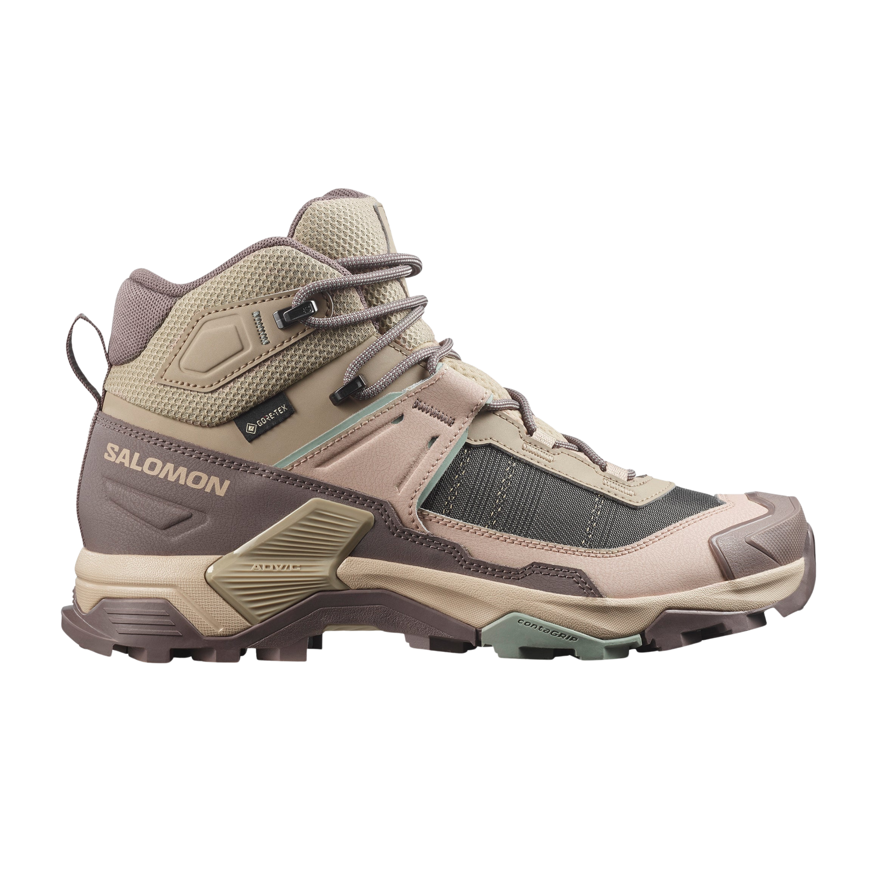 Salomon Women X Ultra 5 Mid Gore-Tex - Iron Desert Tan Green Milieu
