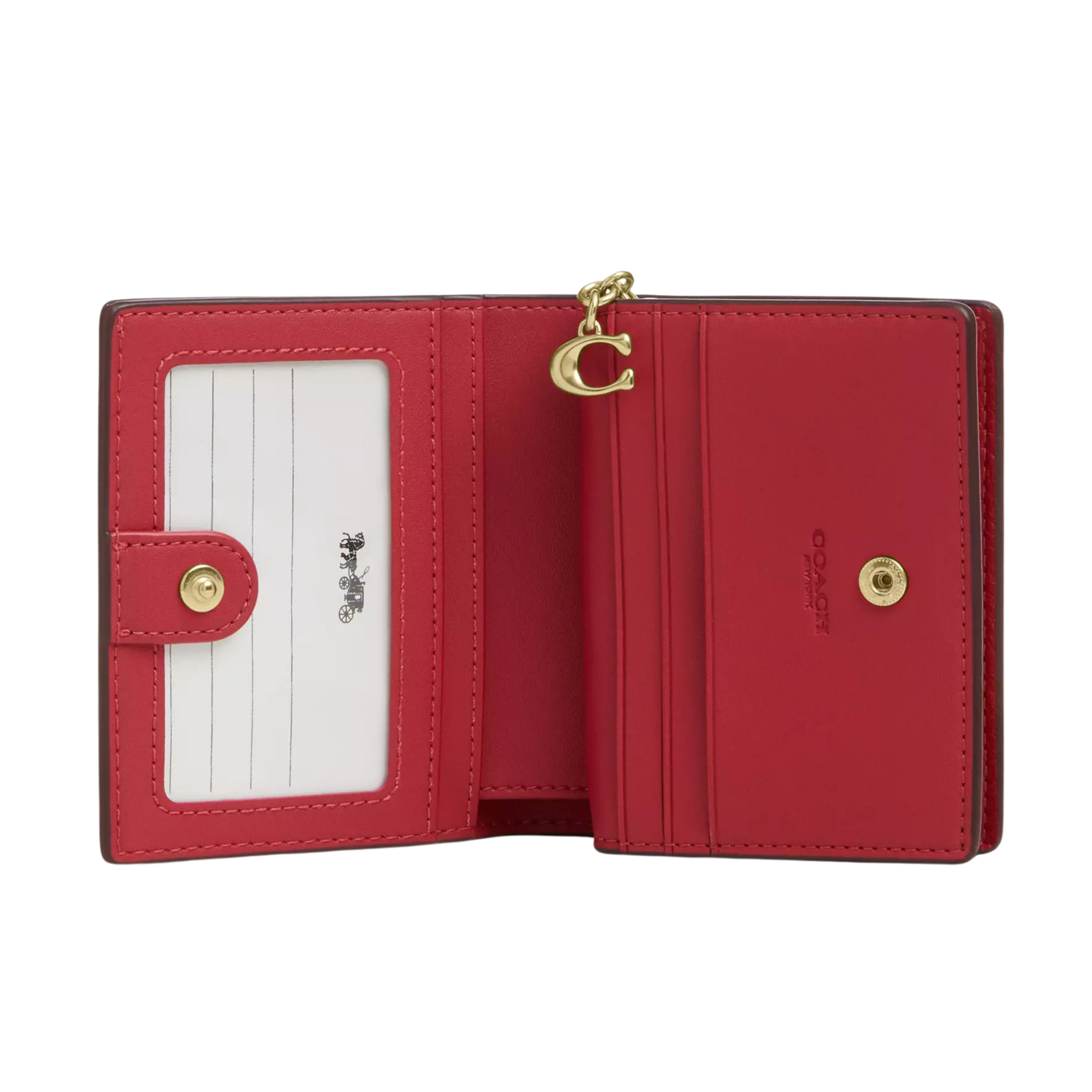 COACH Women Snap Wallet - Gold True Red