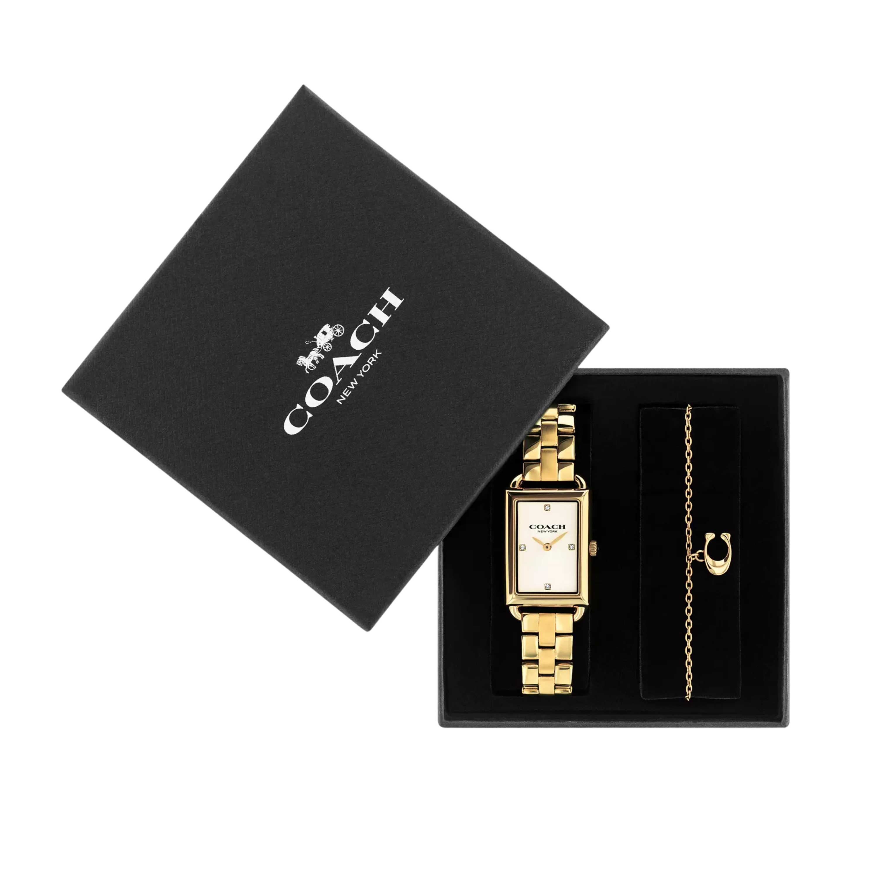 COACH Women Liz Watch Gift Set 30 Mm X 22 Mm - Gold