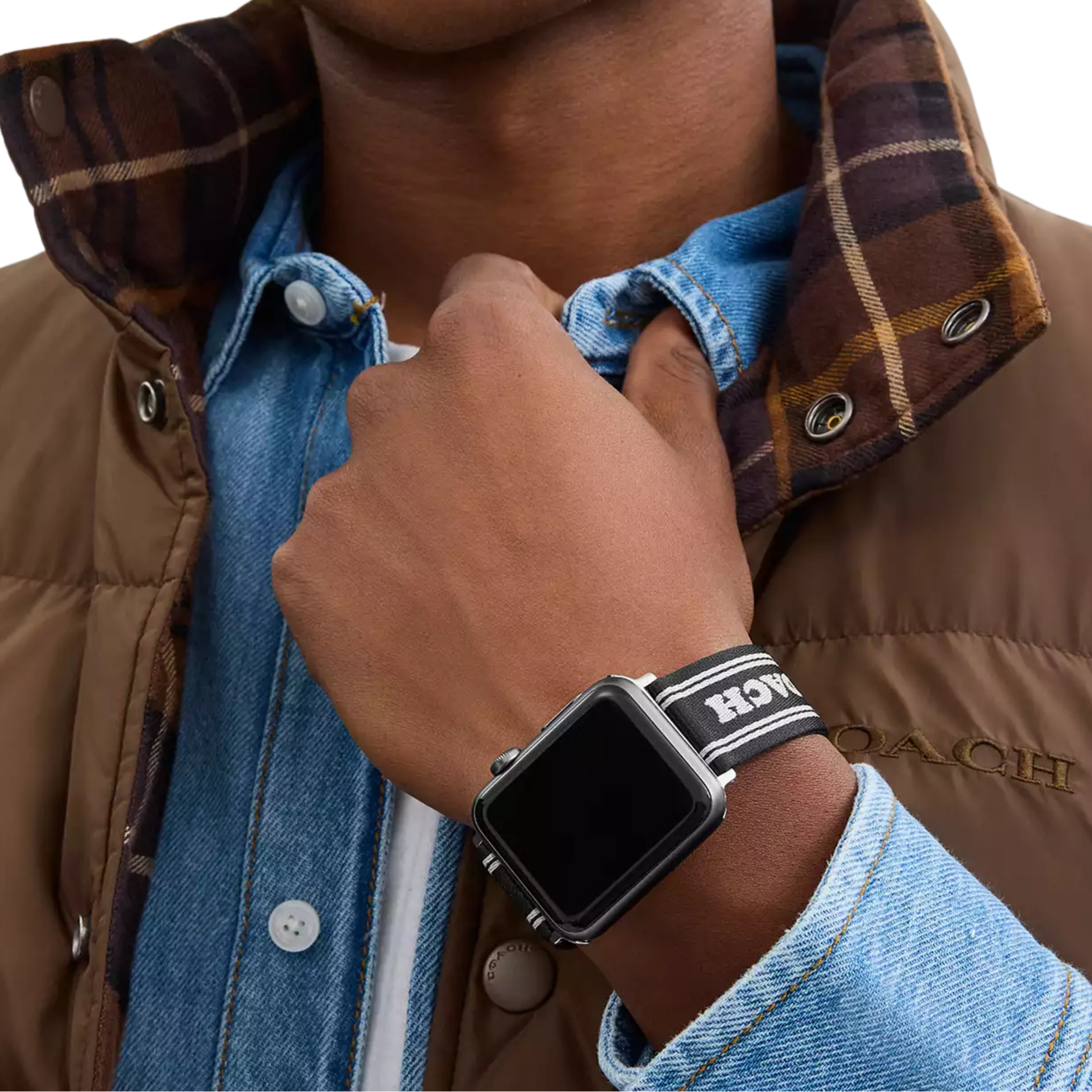 Coach Men Apple Watch® Strap 42 Mm, 44 Mm And 45 Mm - Black