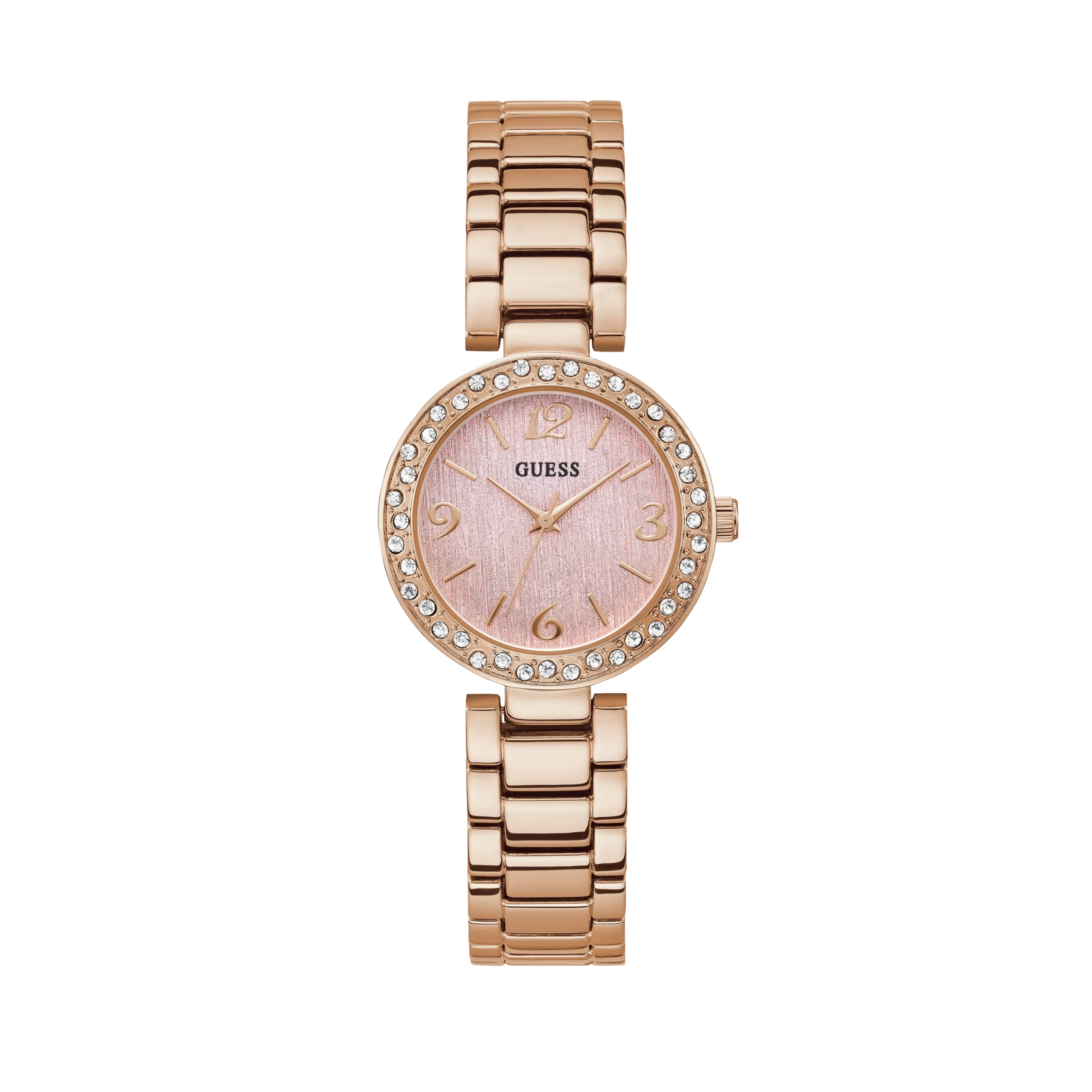 Guess Women Rhinestone Rose Gold-Tone Analog Watch