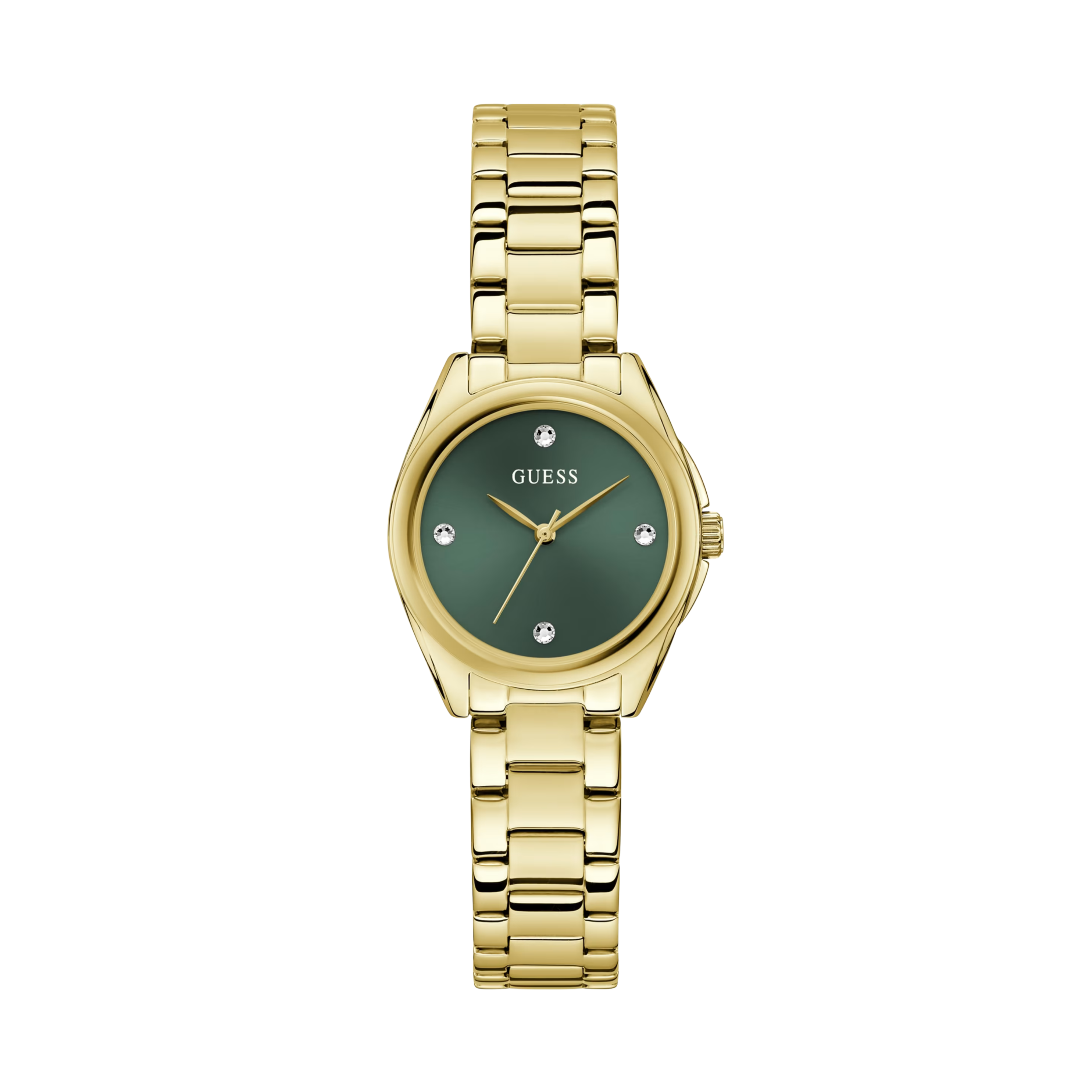 Guess Women Green and Gold-Tone Analog Watch - Gold