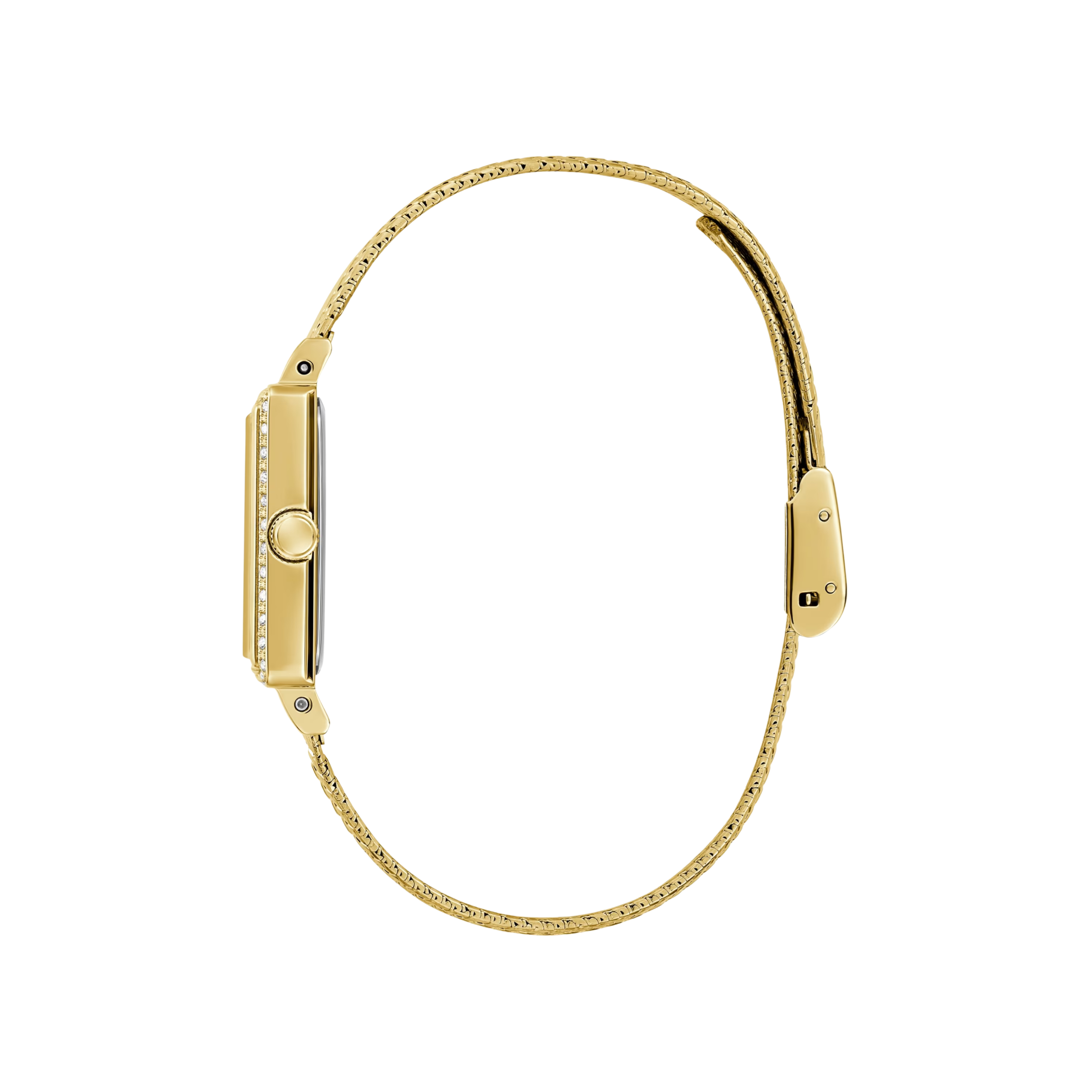 Guess Women Gold-Tone Square Analog Watch