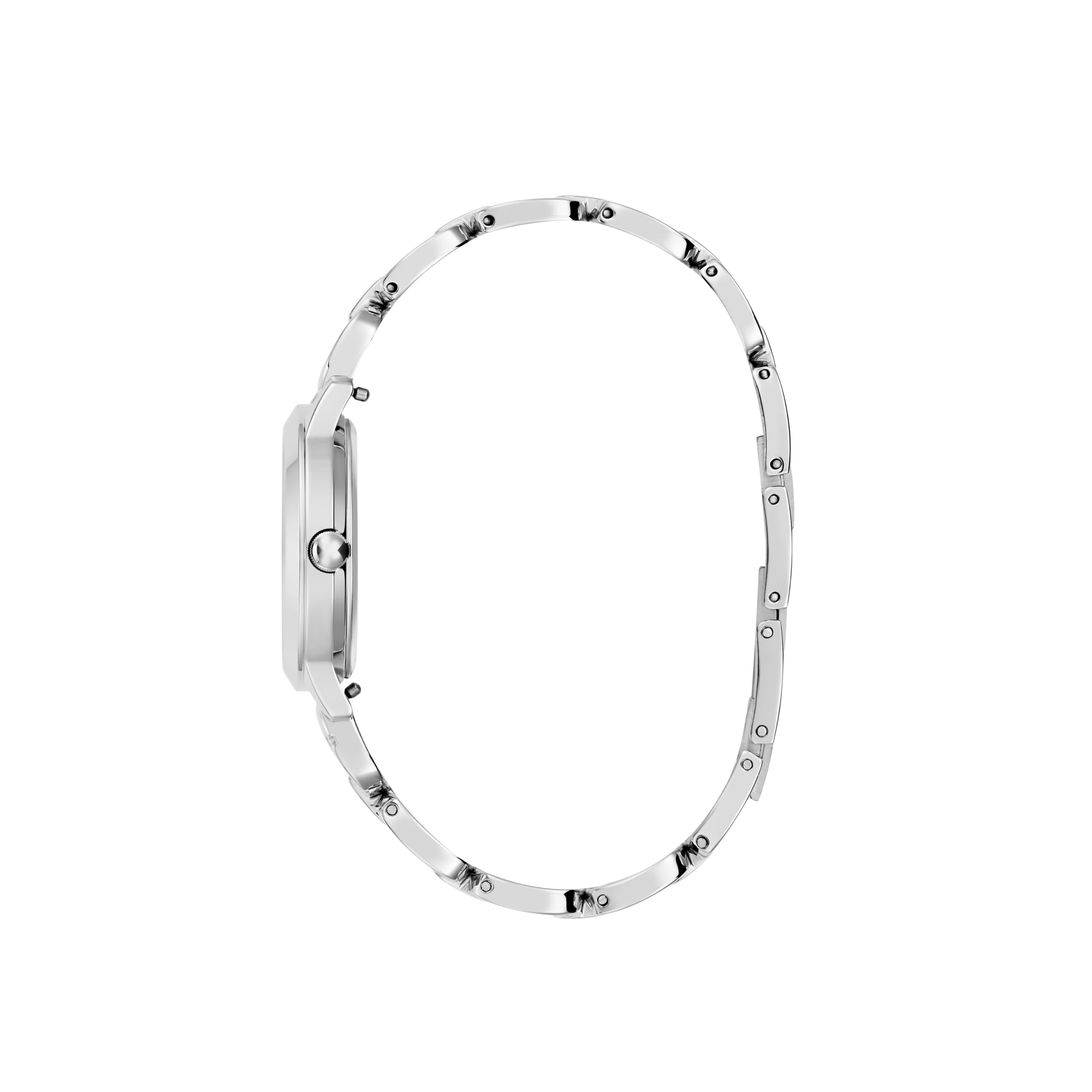 Guess Women Silver-Tone Analog Silicon Watch - Silver