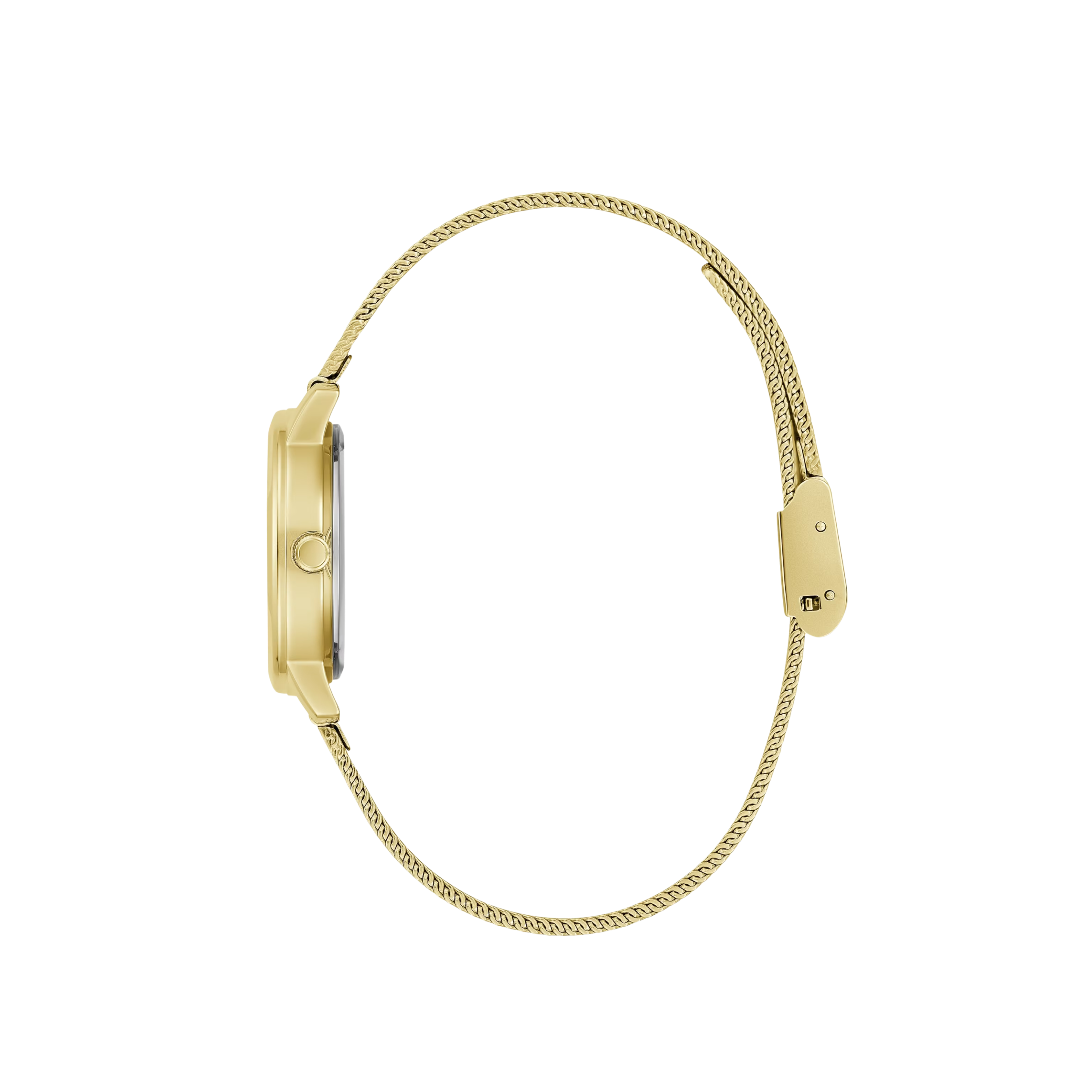 Guess Women Gold-Tone Mesh Analog Watch - Gold