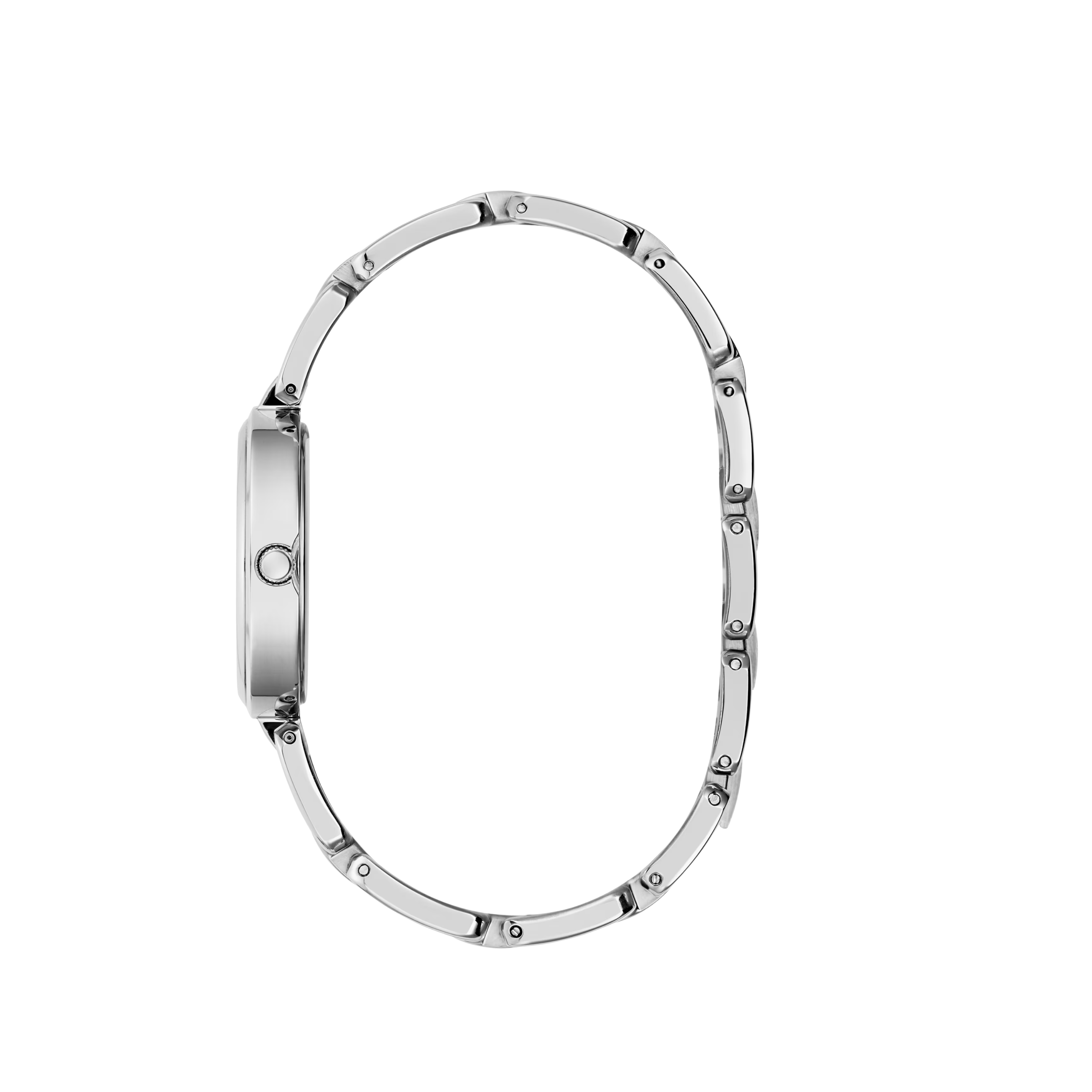 Guess Women Silver-Tone Triangle Analog Watch - Silver