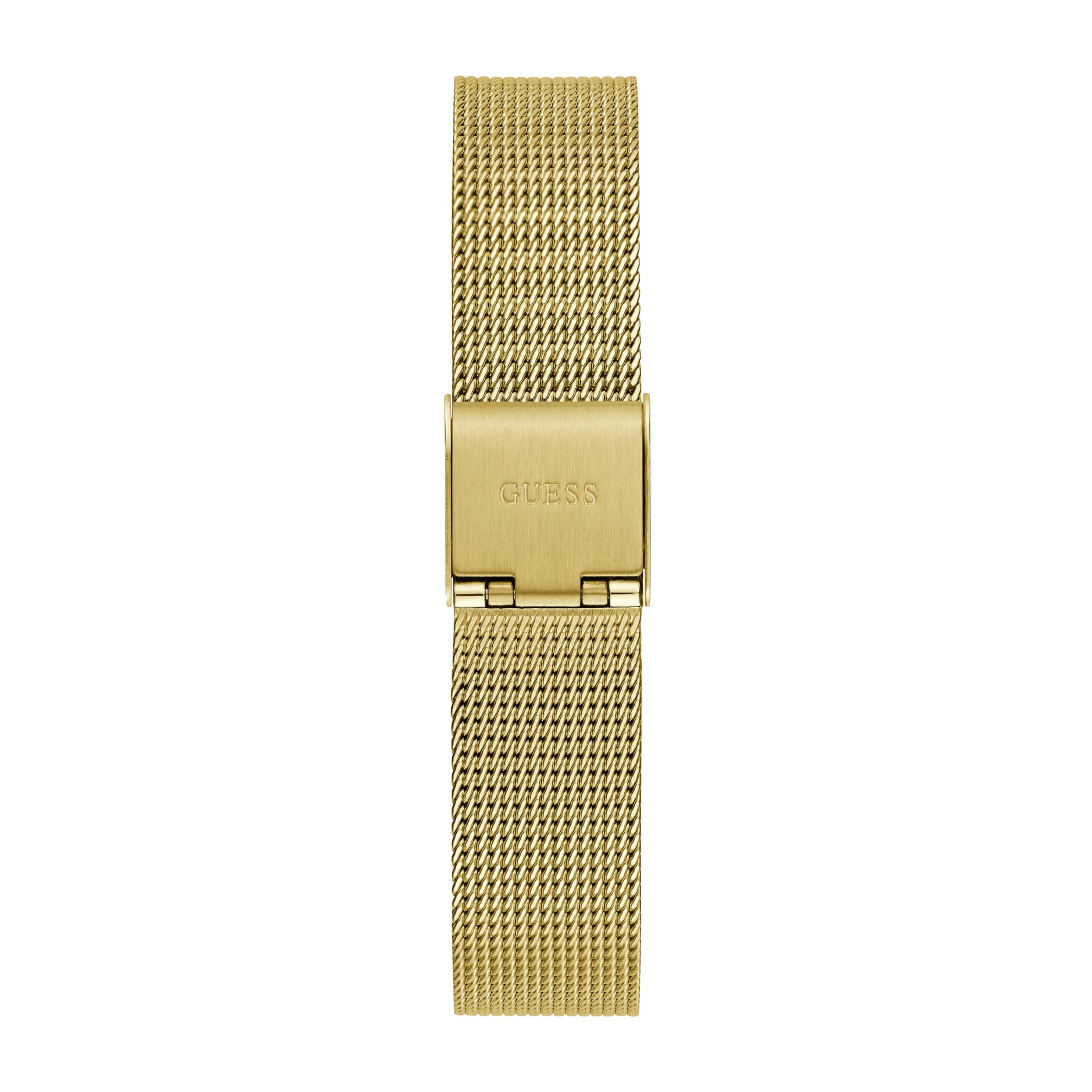 Guess Women Gold-Tone Mesh Analog Watch - Gold
